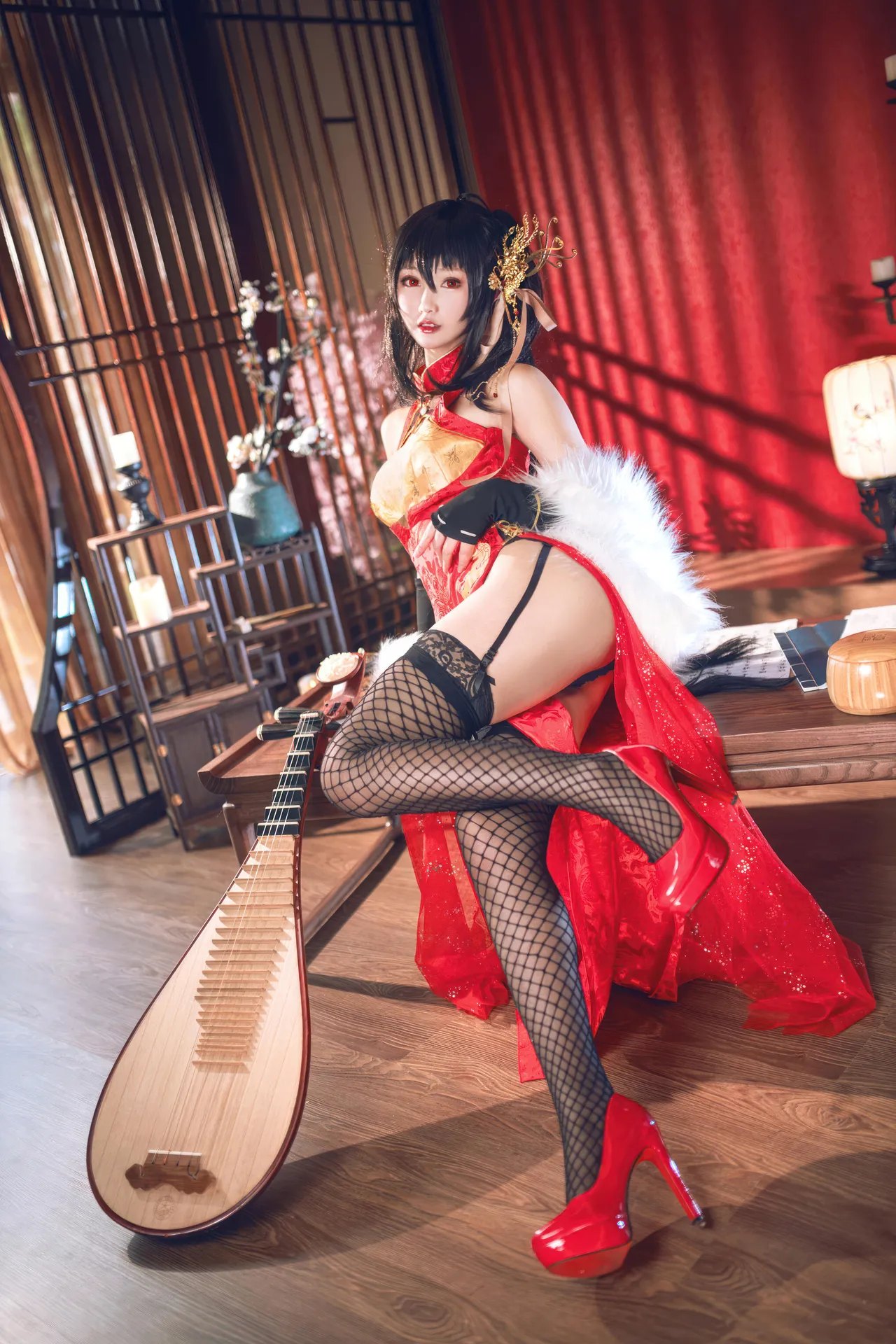 羽生三未 - 碧蓝航线 大凤 旗袍-erohere6.webp