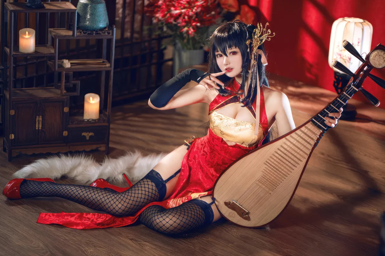 羽生三未 - 碧蓝航线 大凤 旗袍-erohere7.webp