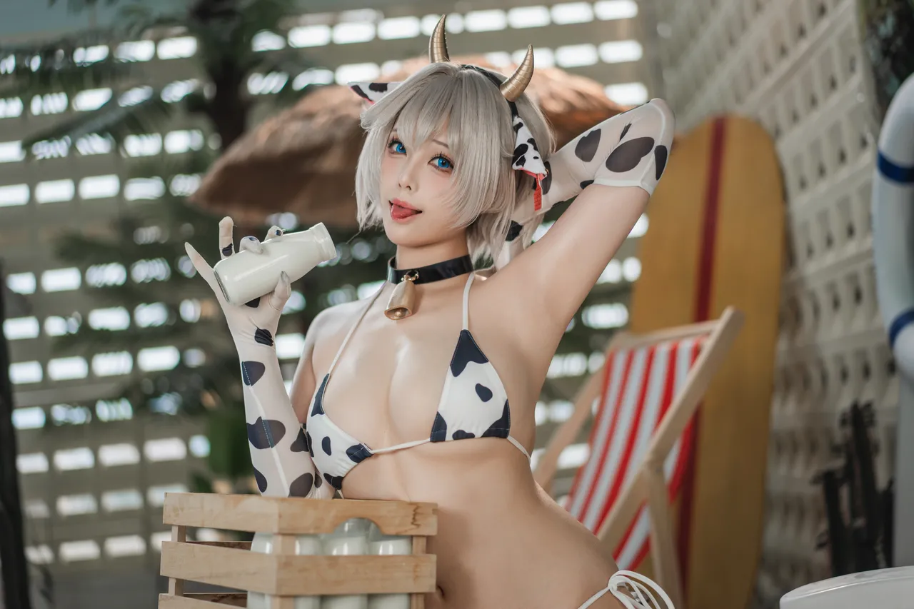 蜜汁猫裘 - 棕色尘埃 泰瑞丝 奶牛比基尼-erohere20.webp