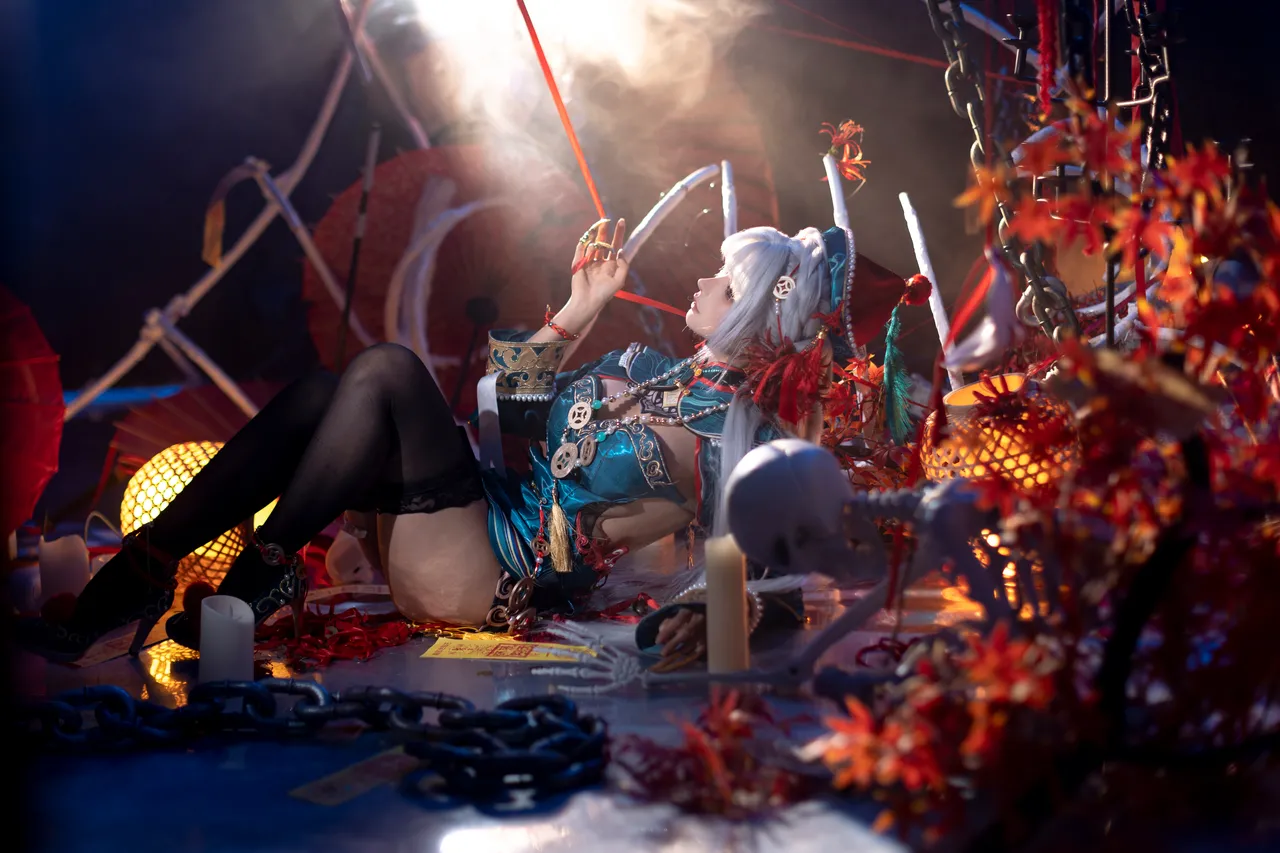蠢沫沫 - 2025年08月自拍 - 柴郡 &amp; 玉玲珑 (碧蓝航线 &amp; 永劫无间)-erohere23.webp
