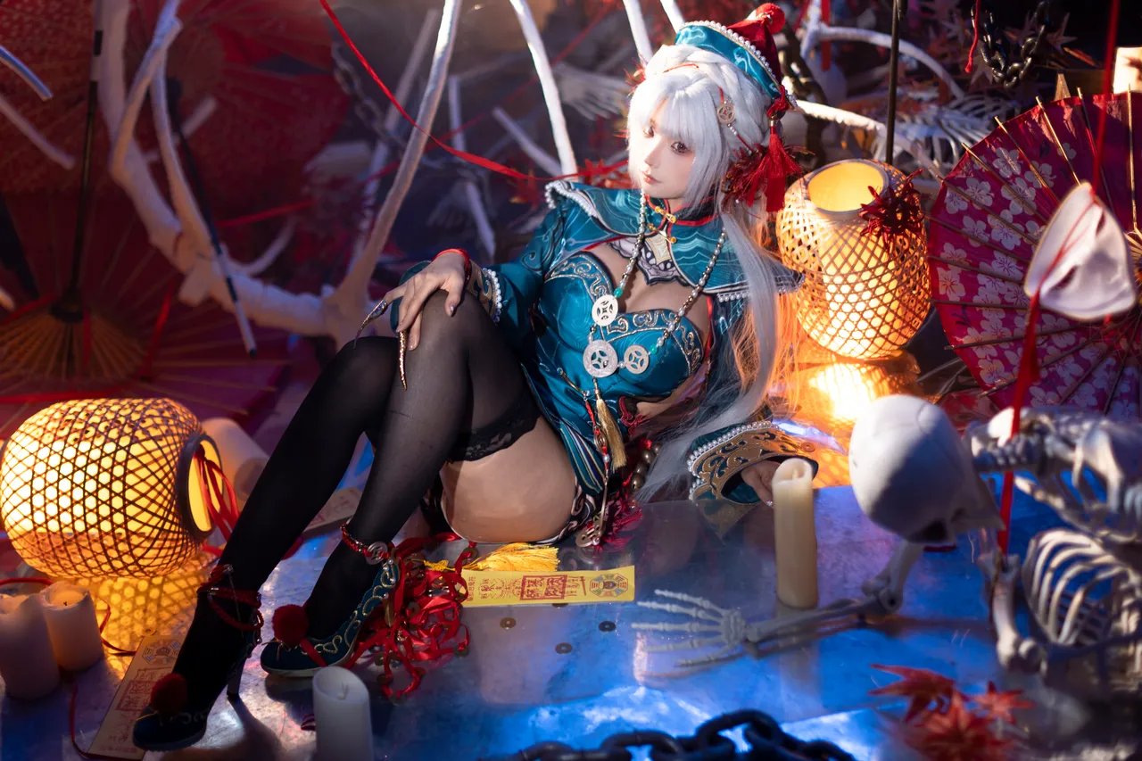 蠢沫沫 - 2025年08月自拍 - 柴郡 &amp; 玉玲珑 (碧蓝航线 &amp; 永劫无间)-erohere24.webp