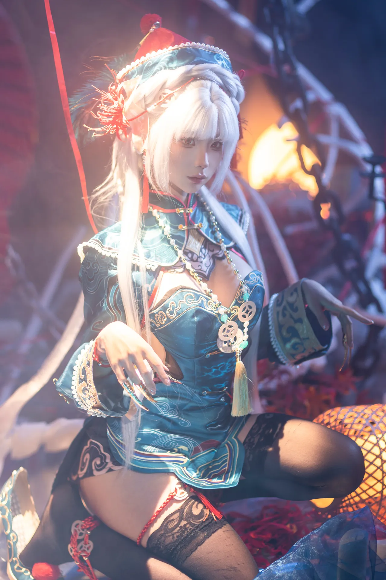 蠢沫沫 - 2025年08月自拍 - 柴郡 &amp; 玉玲珑 (碧蓝航线 &amp; 永劫无间)-erohere28.webp