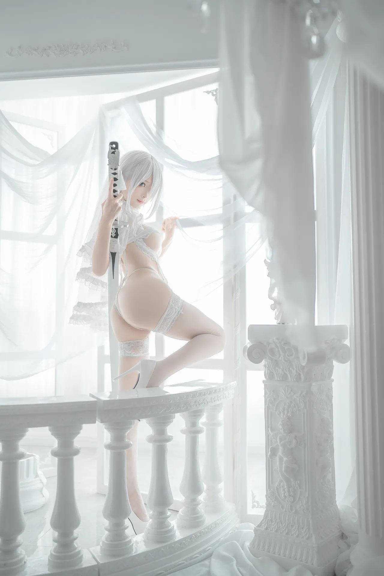 蠢沫沫 - 2B 白婚纱-erohere14.webp