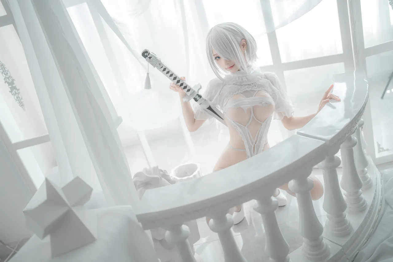 蠢沫沫 - 2B 白婚纱-erohere17.webp