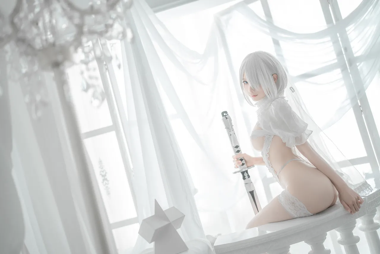 蠢沫沫 - 2B 白婚纱-erohere19.webp