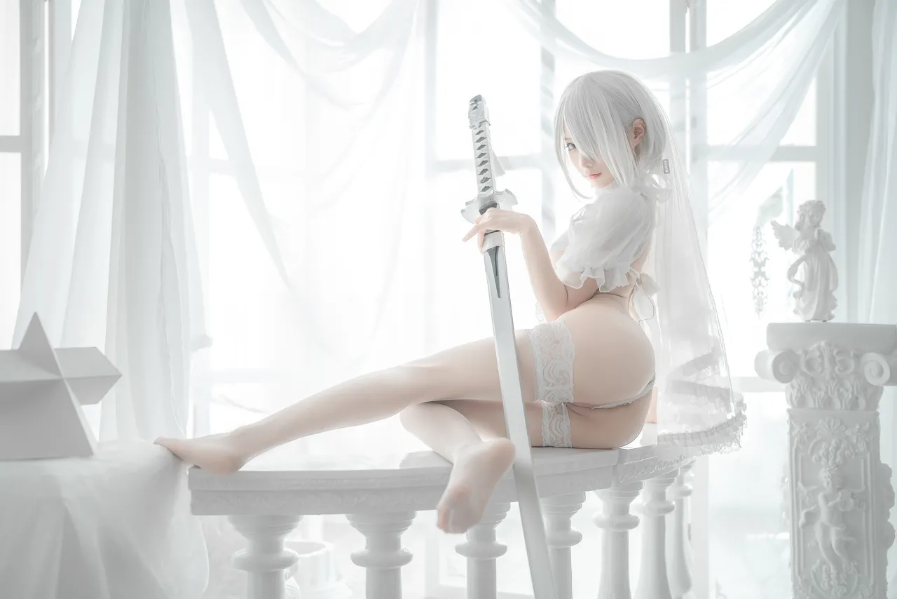 蠢沫沫 - 2B 白婚纱-erohere22.webp