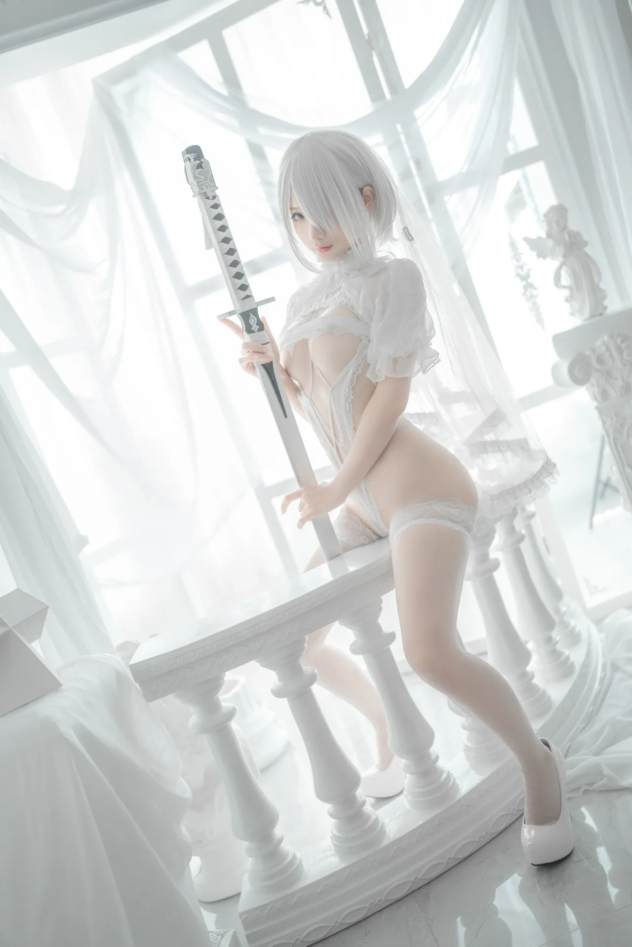 蠢沫沫 - 2B 白婚纱-erohere24.webp