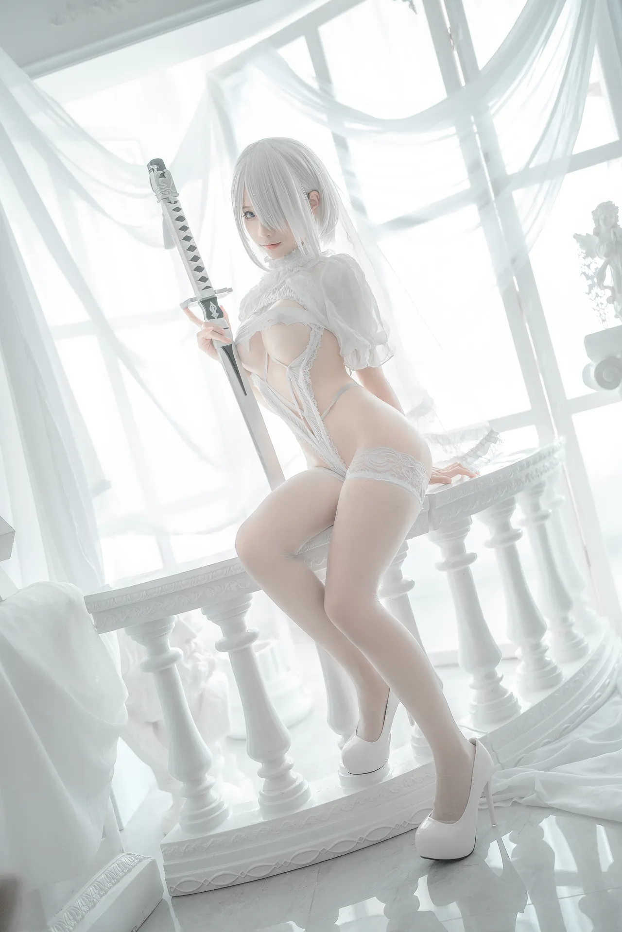 蠢沫沫 - 2B 白婚纱-erohere25.webp
