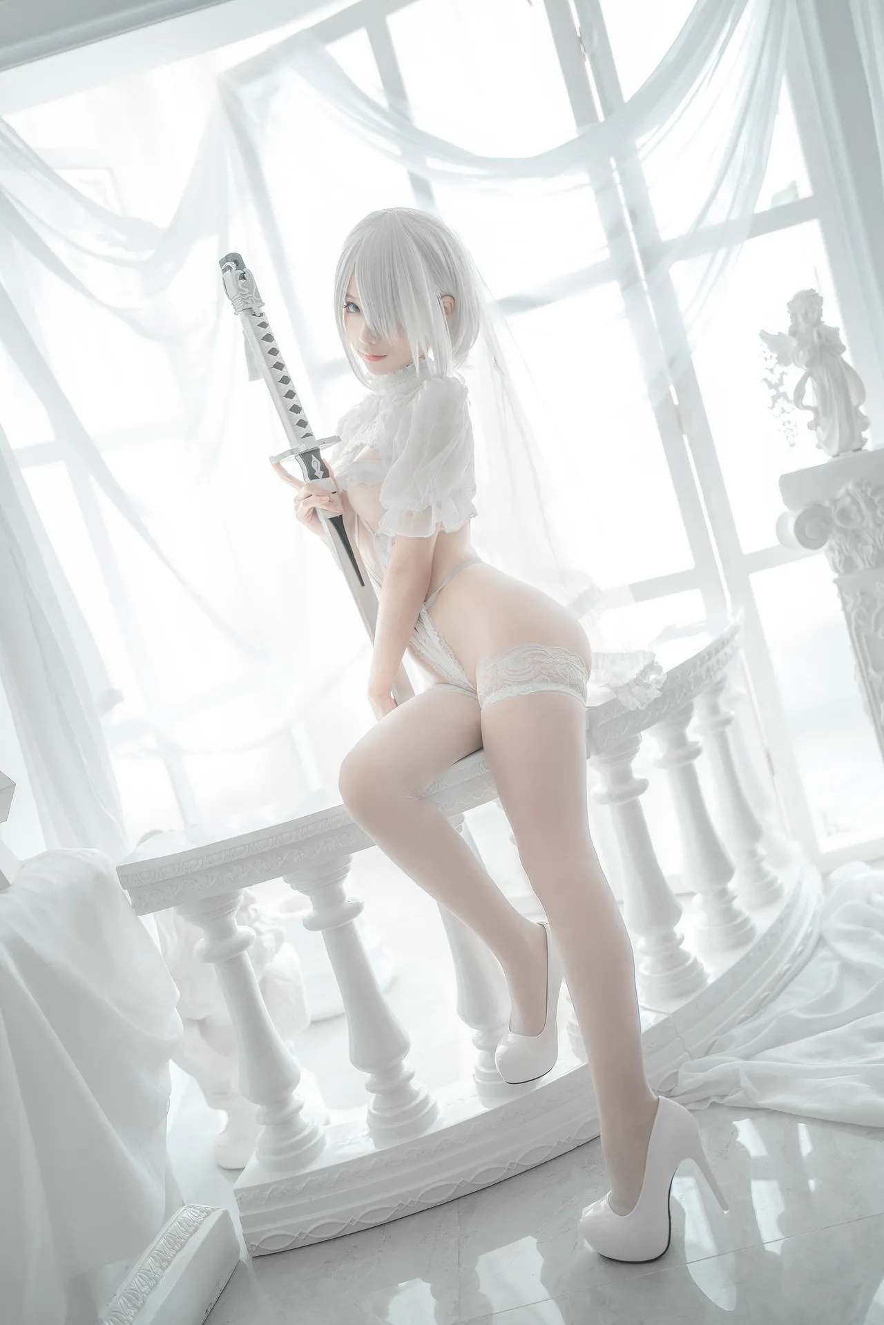 蠢沫沫 - 2B 白婚纱-erohere26.webp
