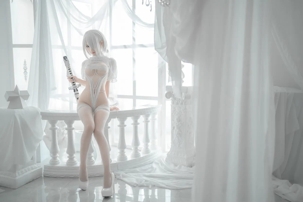 蠢沫沫 - 2B 白婚纱-erohere28.webp