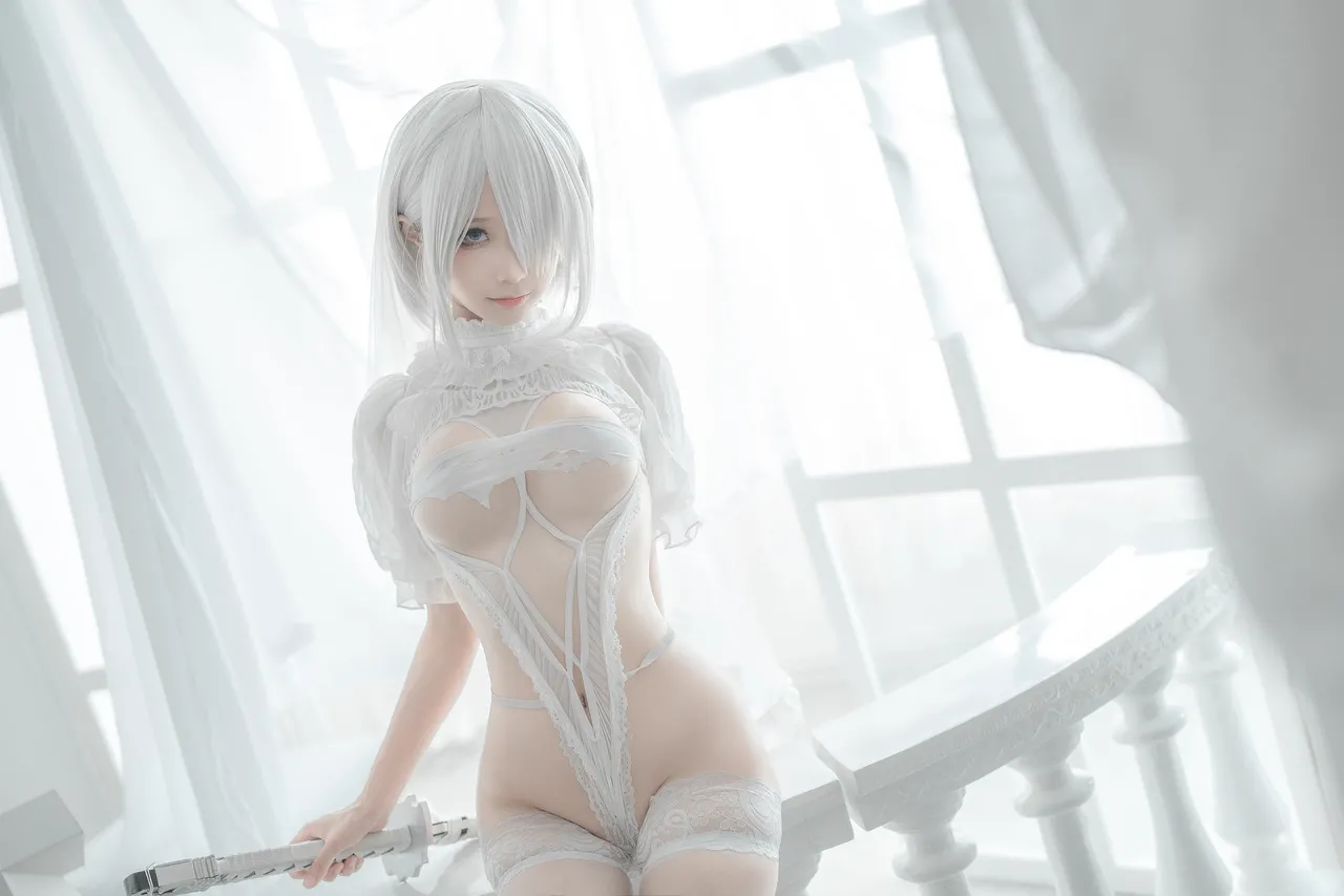 蠢沫沫 - 2B 白婚纱-erohere29.webp