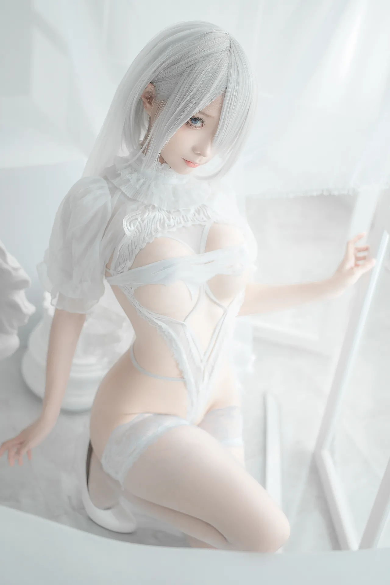 蠢沫沫 - 2B 白婚纱-erohere33.webp