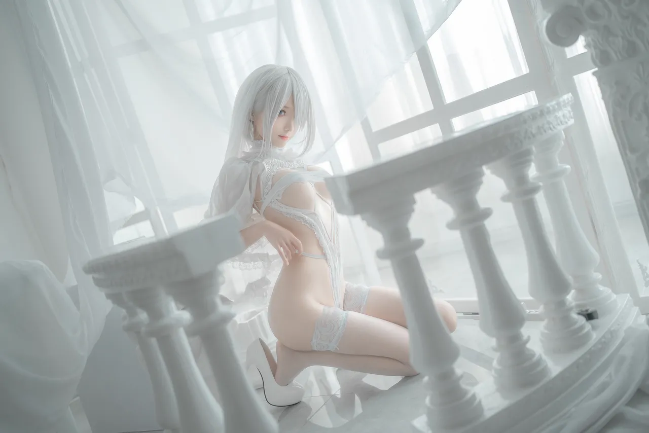 蠢沫沫 - 2B 白婚纱-erohere43.webp