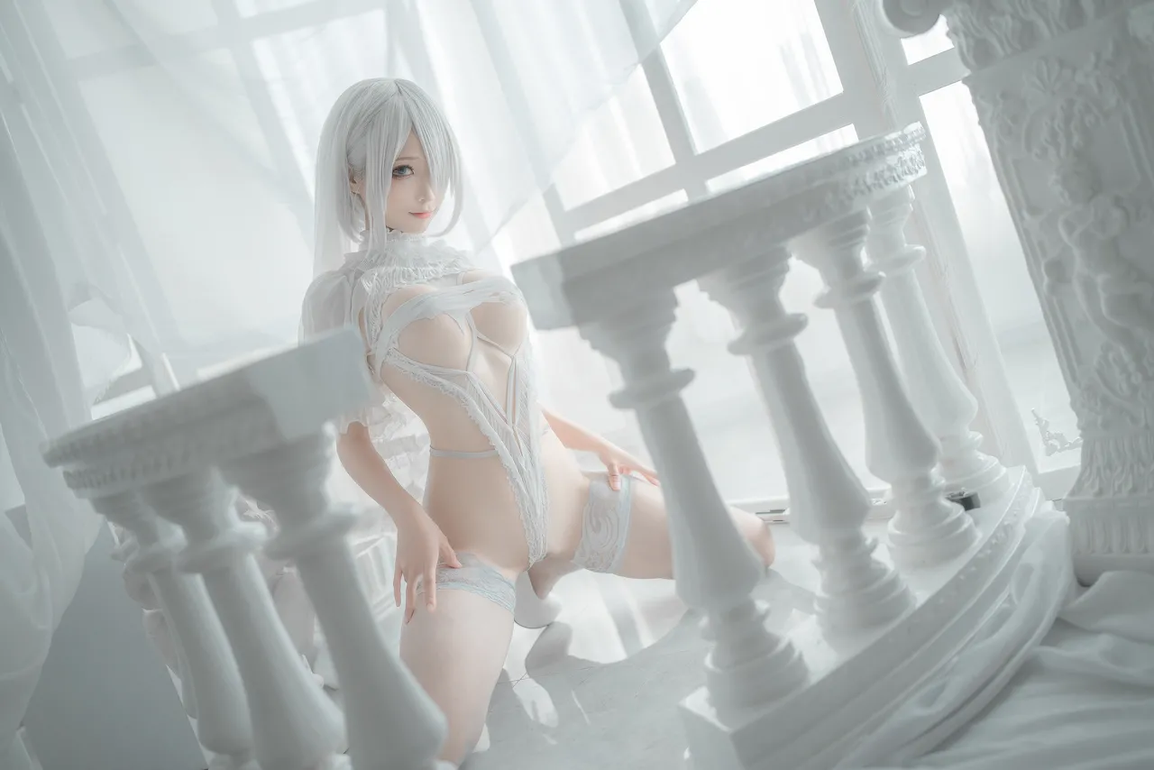 蠢沫沫 - 2B 白婚纱-erohere45.webp