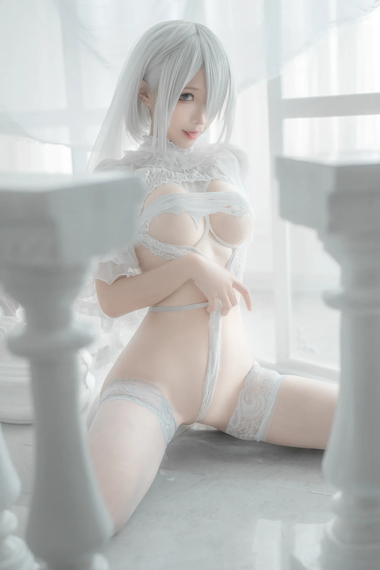 蠢沫沫 - 2B 白婚纱-erohere47.webp