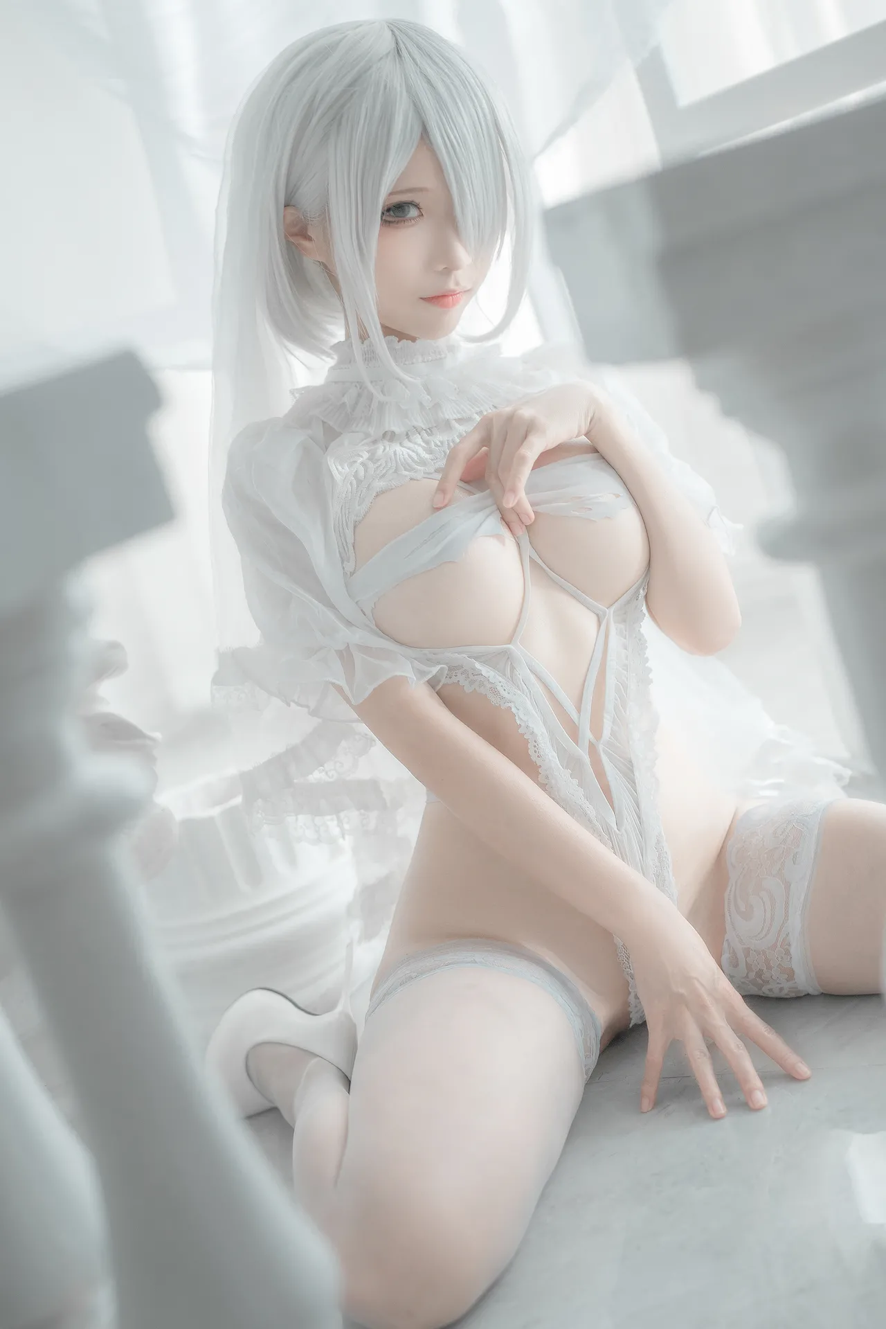 蠢沫沫 - 2B 白婚纱-erohere49.webp