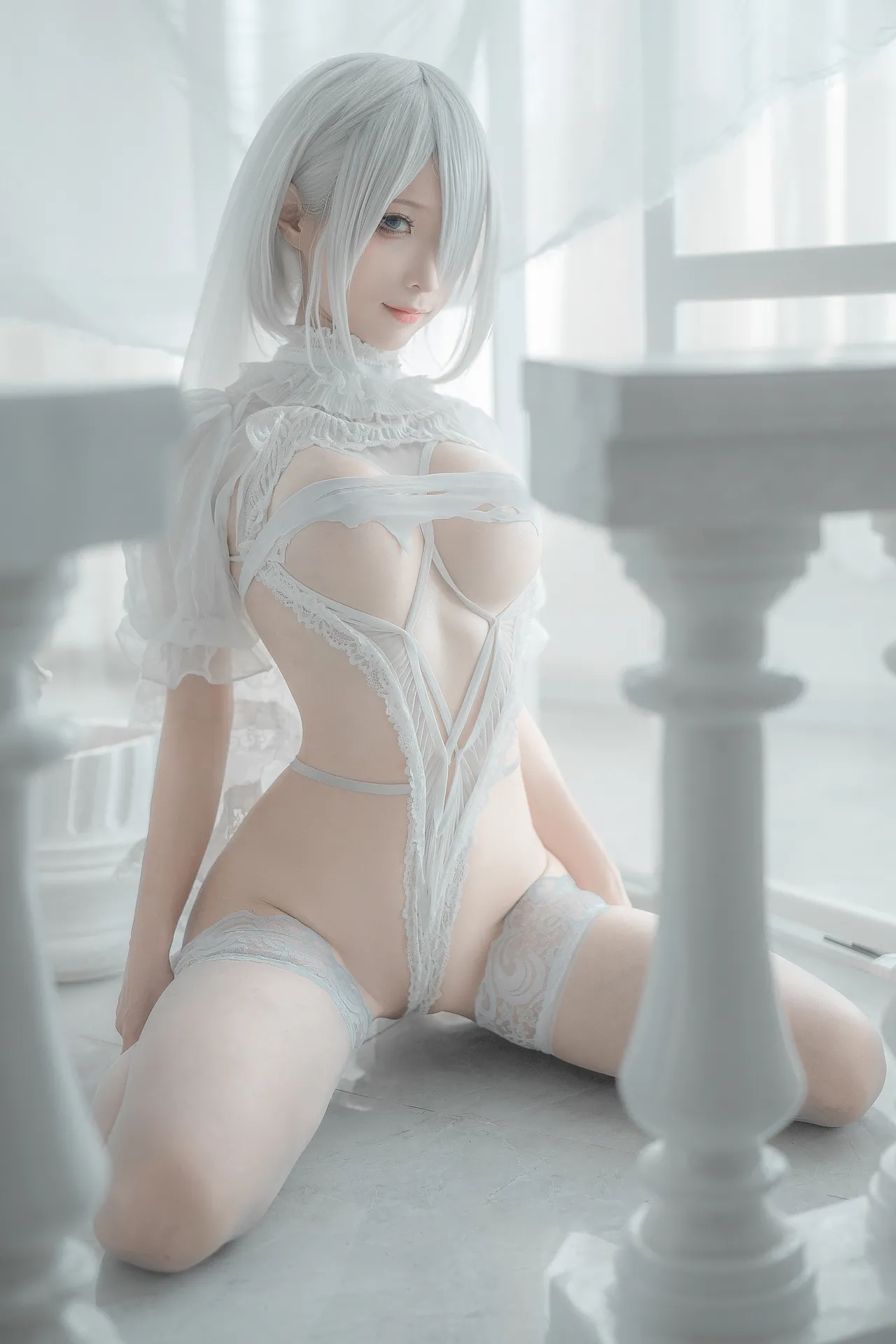 蠢沫沫 - 2B 白婚纱-erohere54.webp