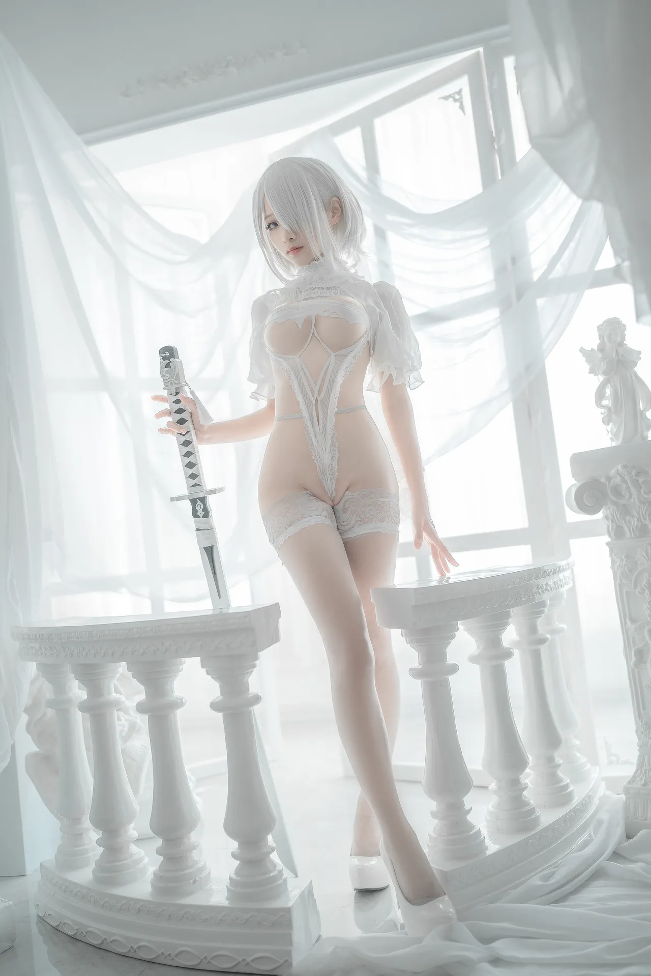 蠢沫沫 - 2B 白婚纱-erohere55.webp