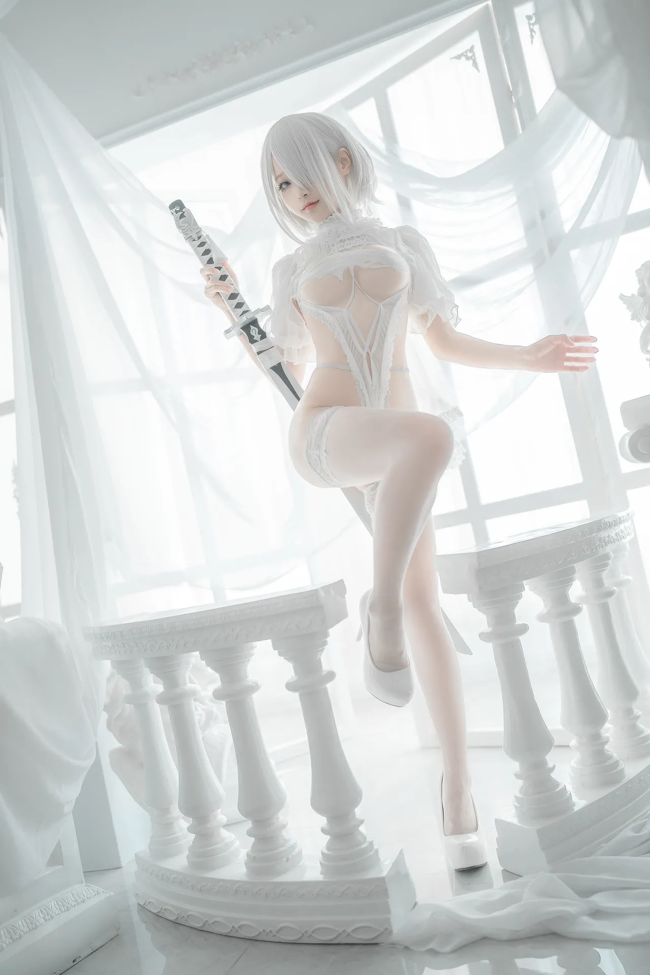 蠢沫沫 - 2B 白婚纱-erohere56.webp