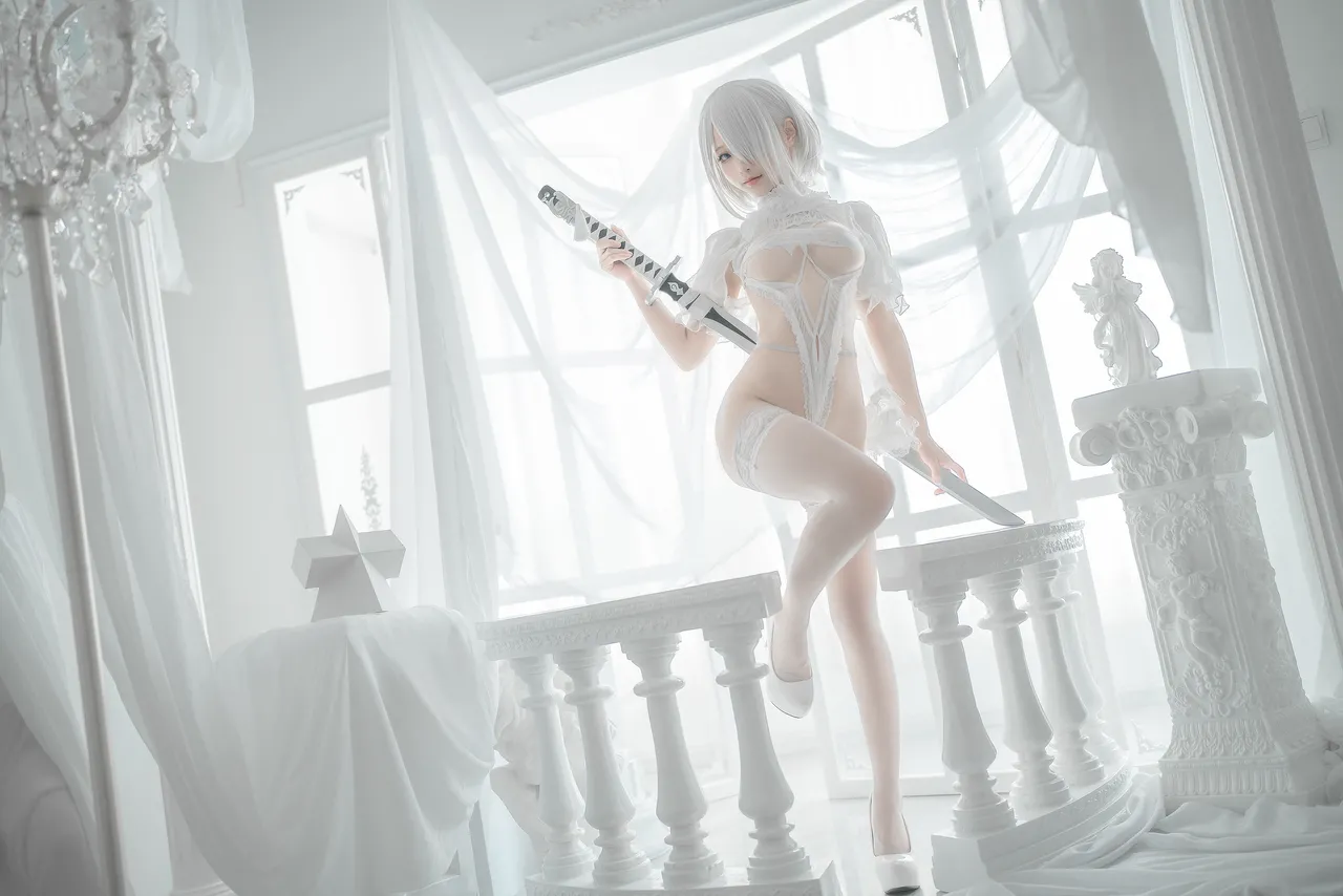 蠢沫沫 - 2B 白婚纱-erohere57.webp
