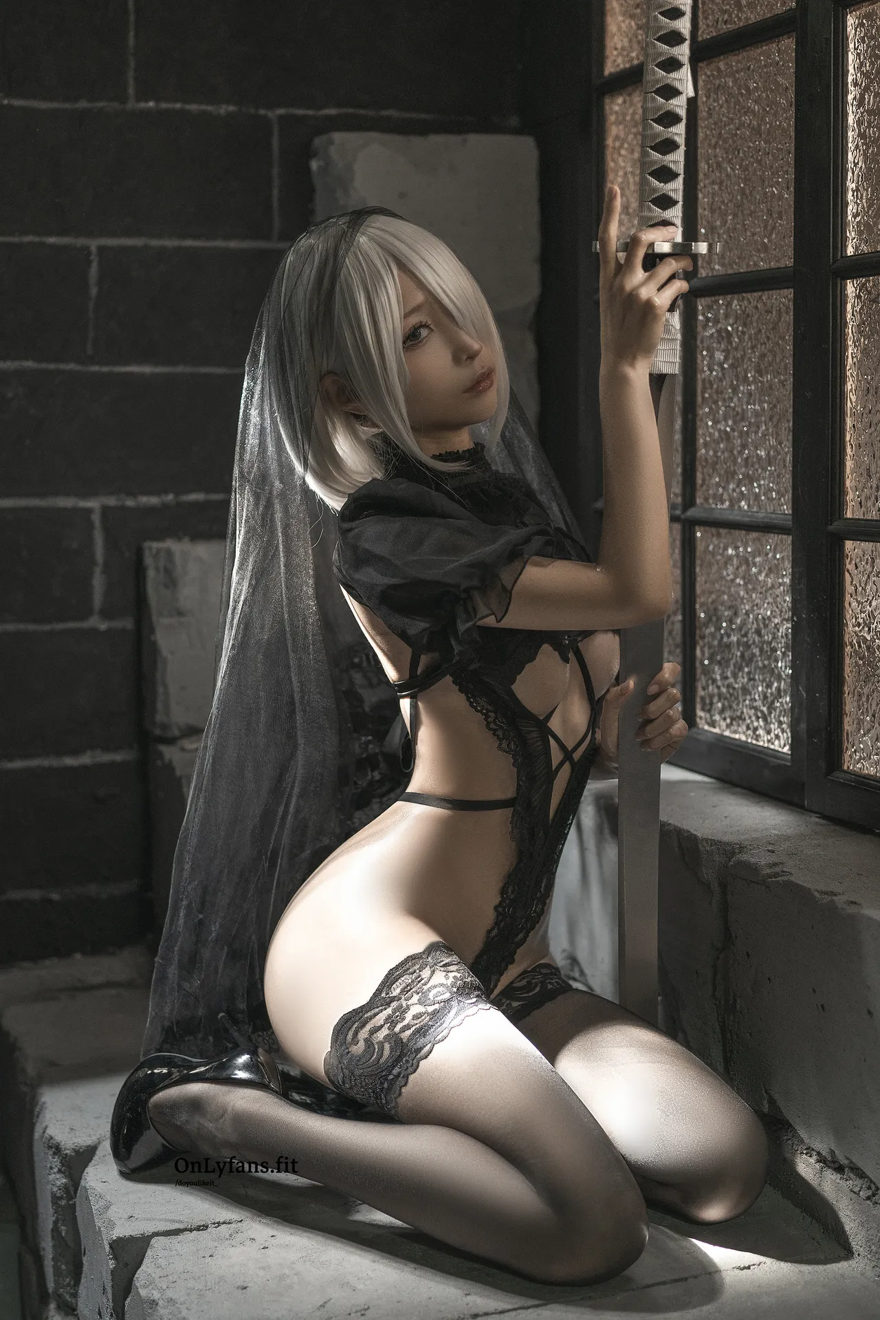 蠢沫沫 - 2B 黑婚纱-erohere11.webp