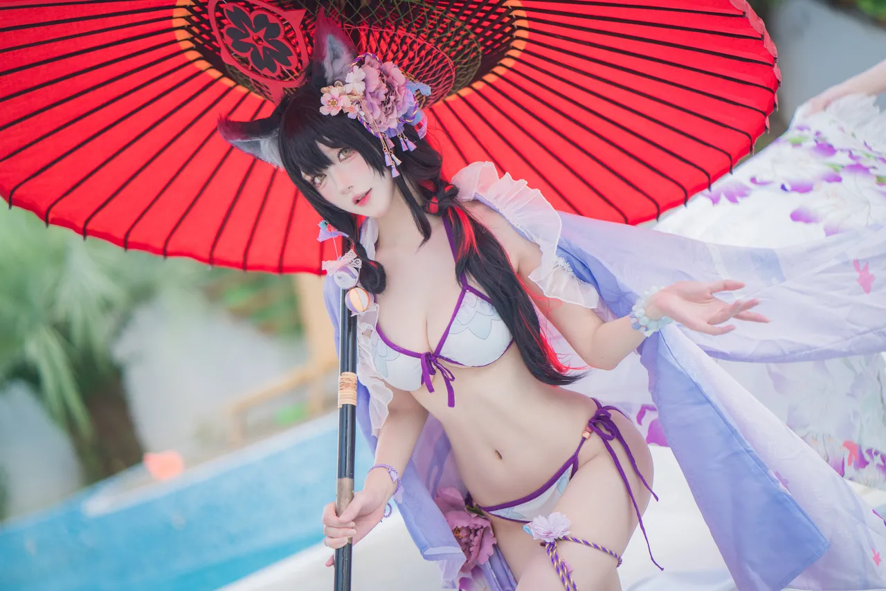 阿包也是兔娘 - 蔚蓝档案 狐坂若藻 水着-erohere15.webp