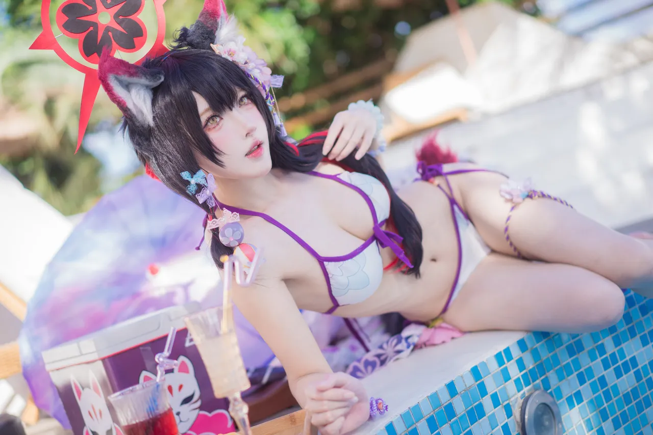 阿包也是兔娘 - 蔚蓝档案 狐坂若藻 水着-erohere21.webp