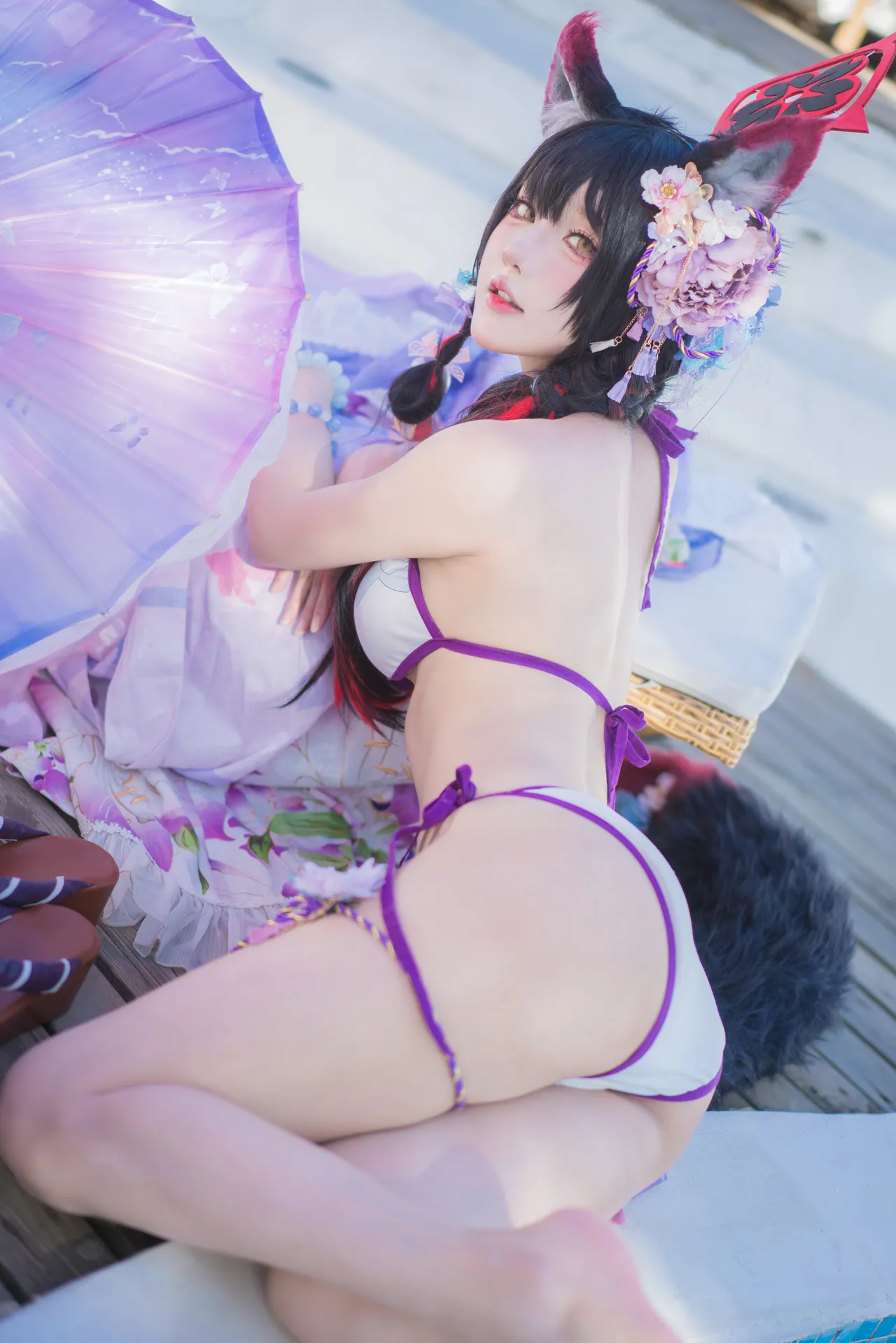 阿包也是兔娘 - 蔚蓝档案 狐坂若藻 水着-erohere22.webp