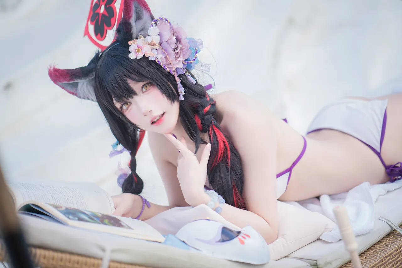 阿包也是兔娘 - 蔚蓝档案 狐坂若藻 水着-erohere27.webp