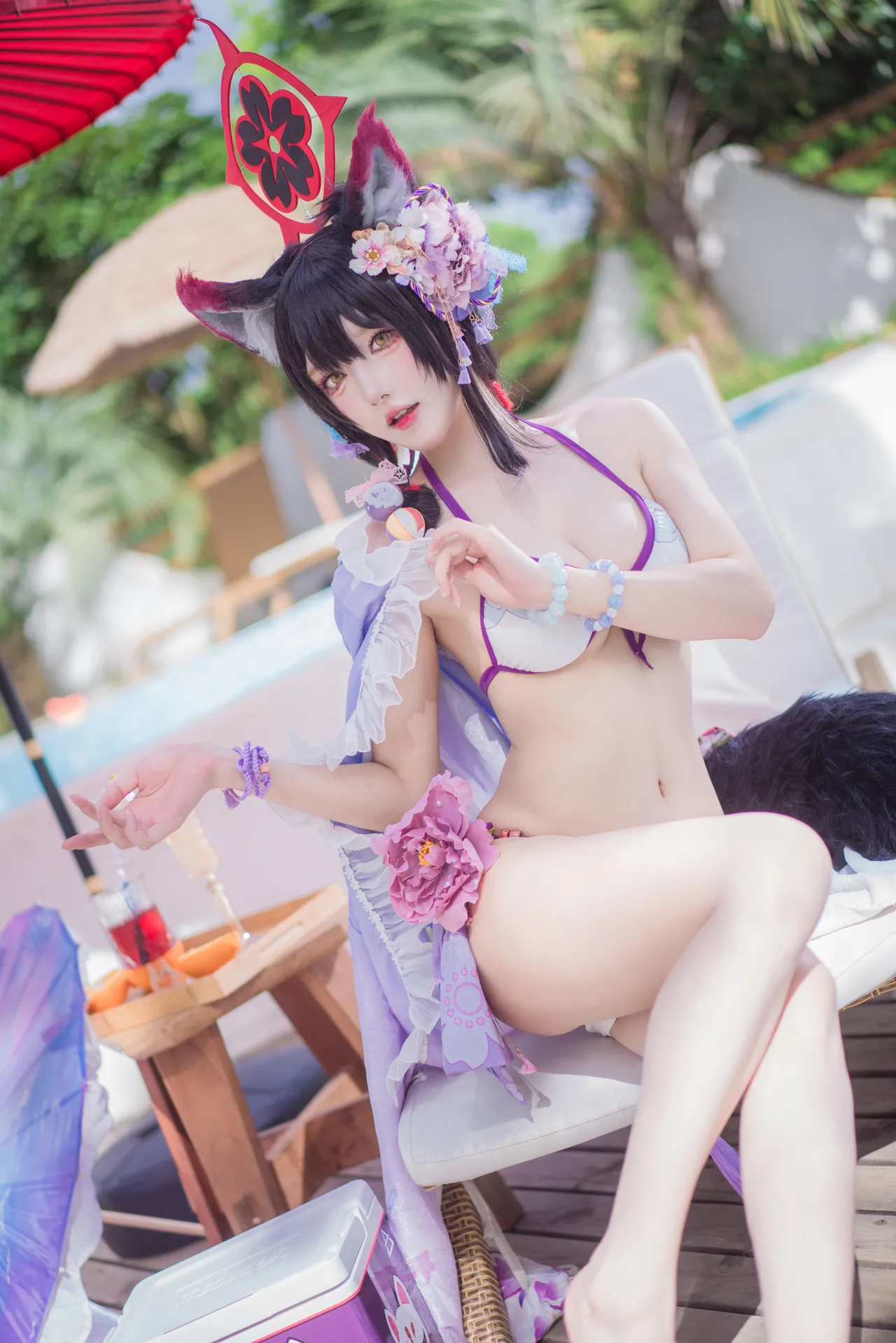 阿包也是兔娘 - 蔚蓝档案 狐坂若藻 水着-erohere7.webp