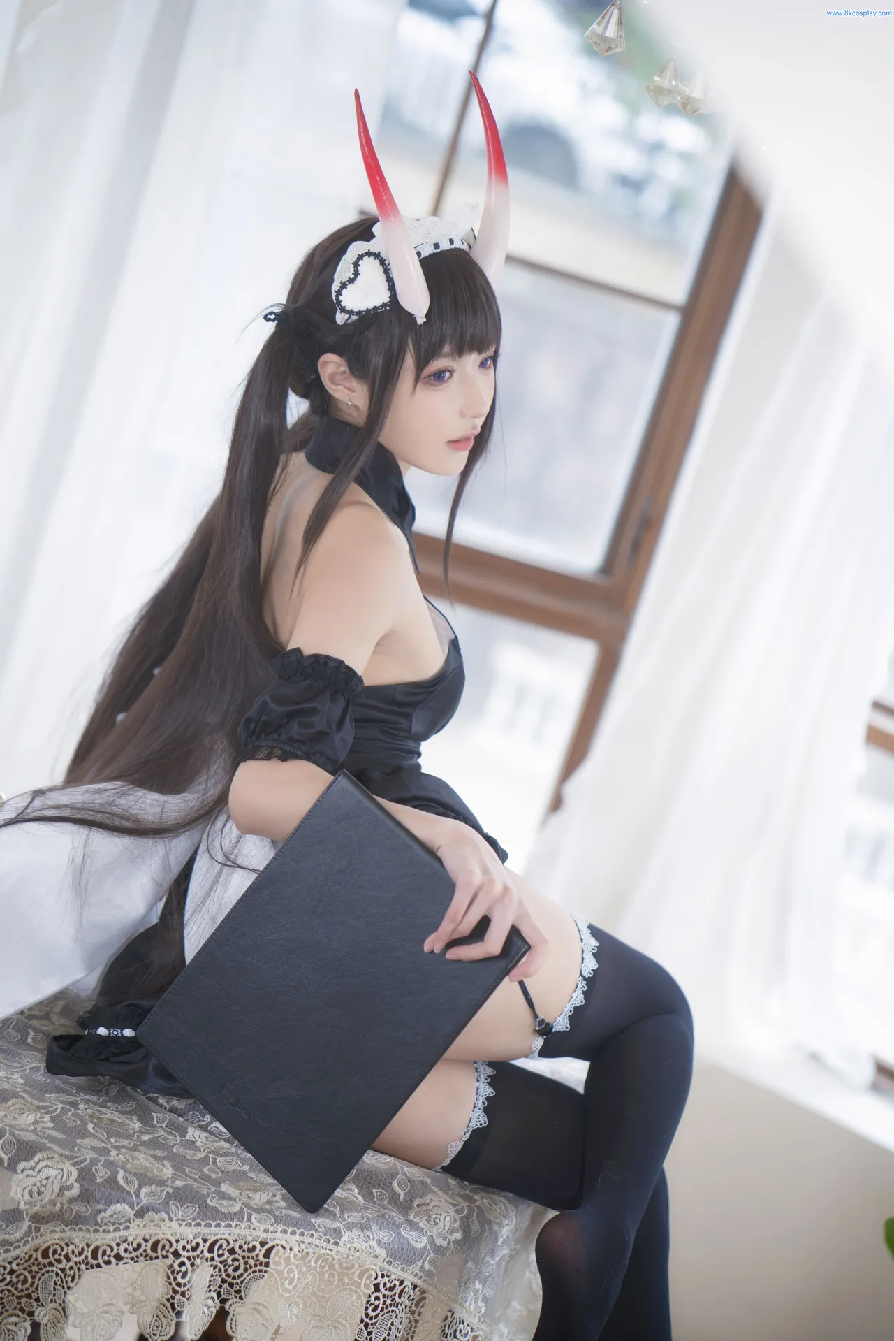 阿包也是兔娘 NO.48 1月舰长 能代女仆 Azur Lane Noshiro Maid-erohere1.webp