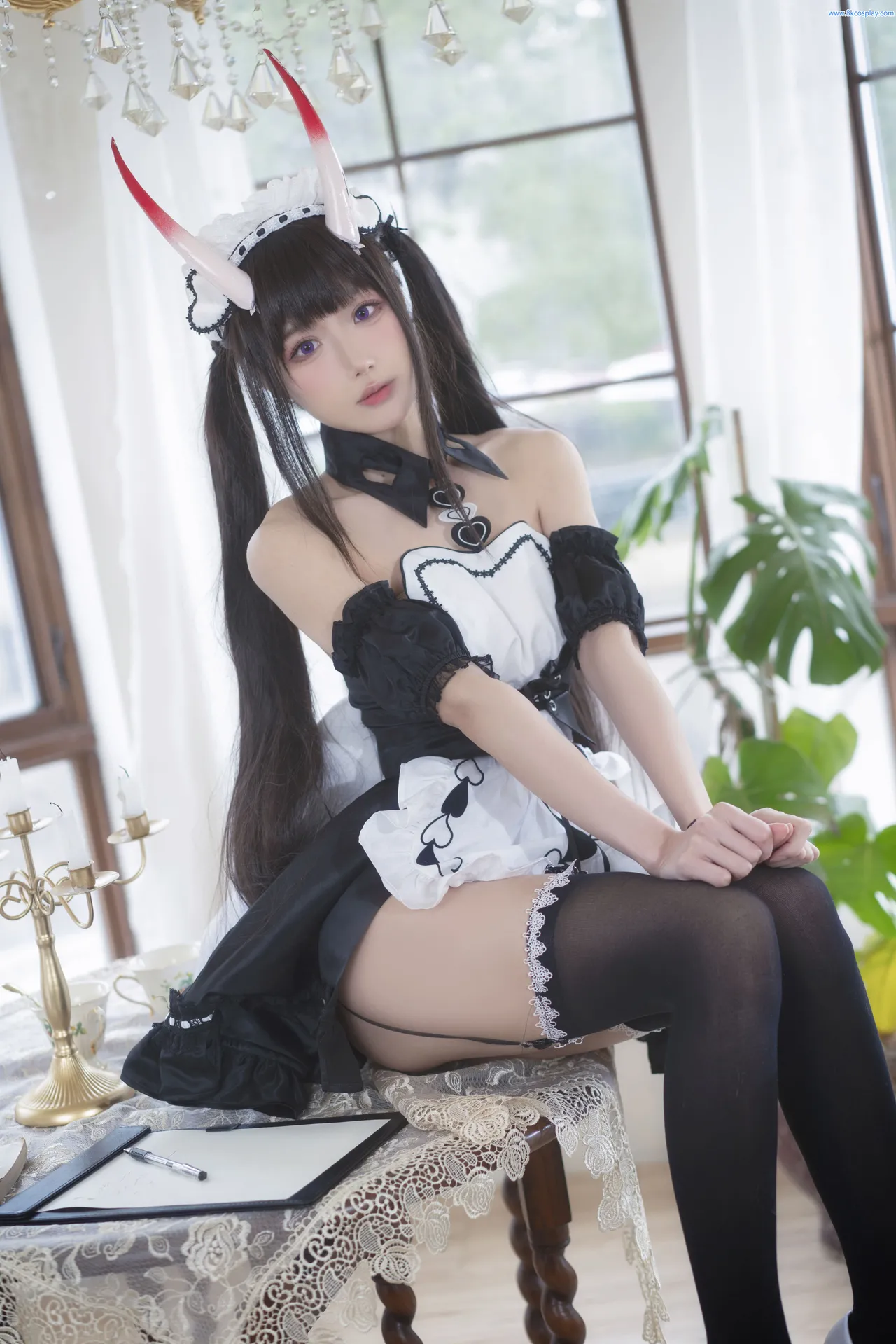 阿包也是兔娘 NO.48 1月舰长 能代女仆 Azur Lane Noshiro Maid-erohere11.webp