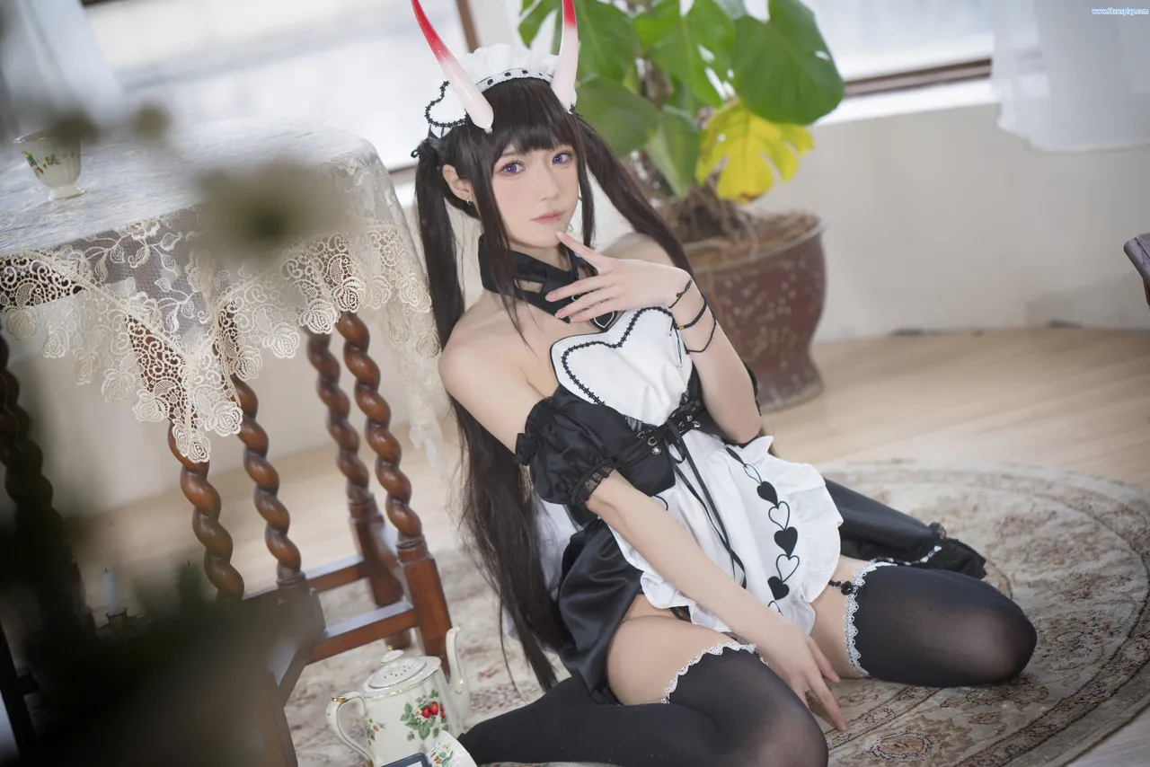 阿包也是兔娘 NO.48 1月舰长 能代女仆 Azur Lane Noshiro Maid-erohere13.webp