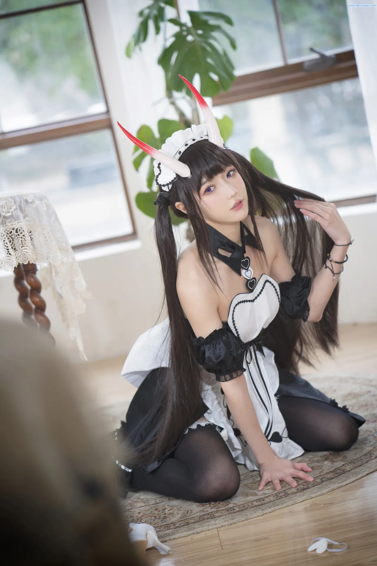 阿包也是兔娘 NO.48 1月舰长 能代女仆 Azur Lane Noshiro Maid-erohere14.webp