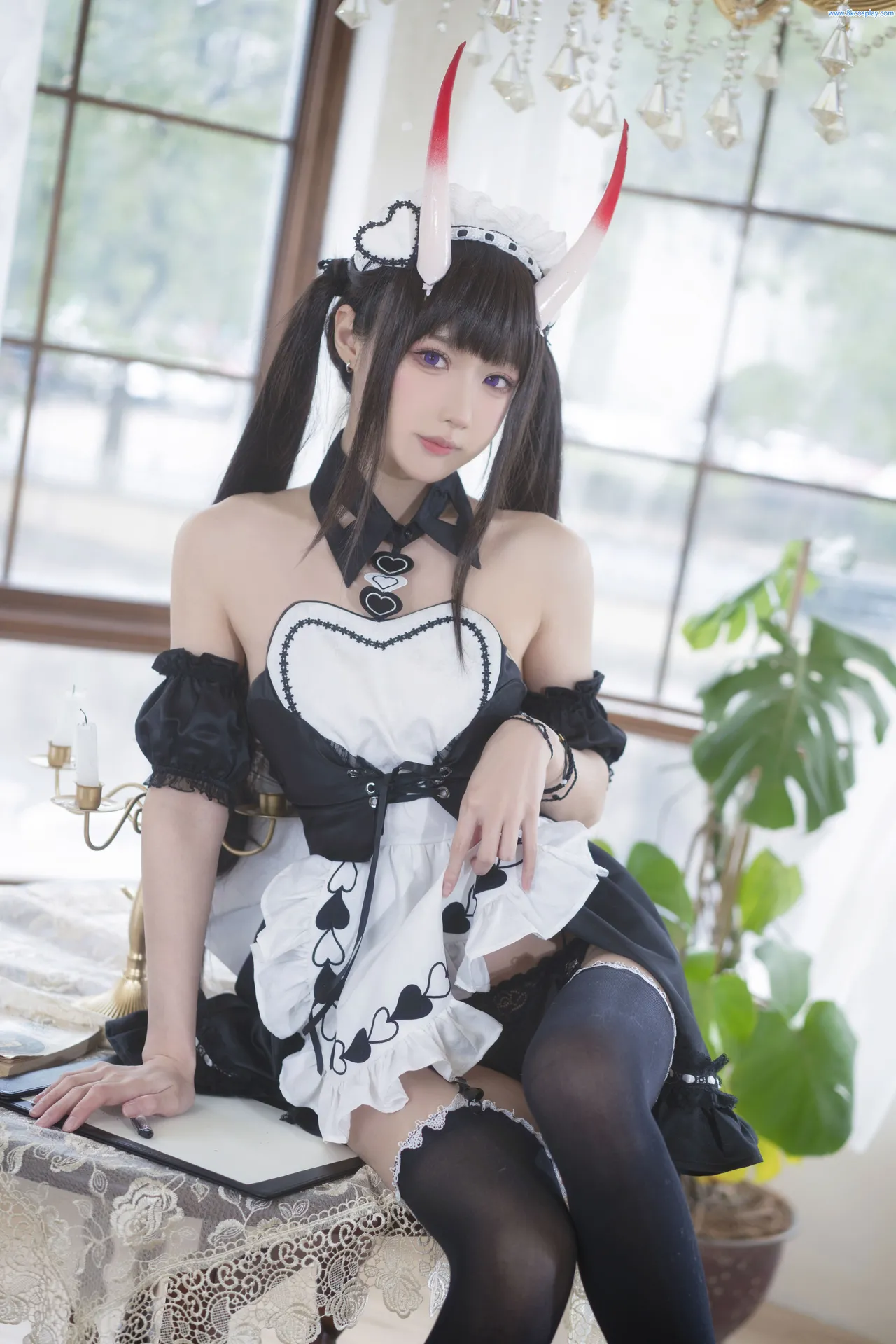 阿包也是兔娘 NO.48 1月舰长 能代女仆 Azur Lane Noshiro Maid-erohere16.webp