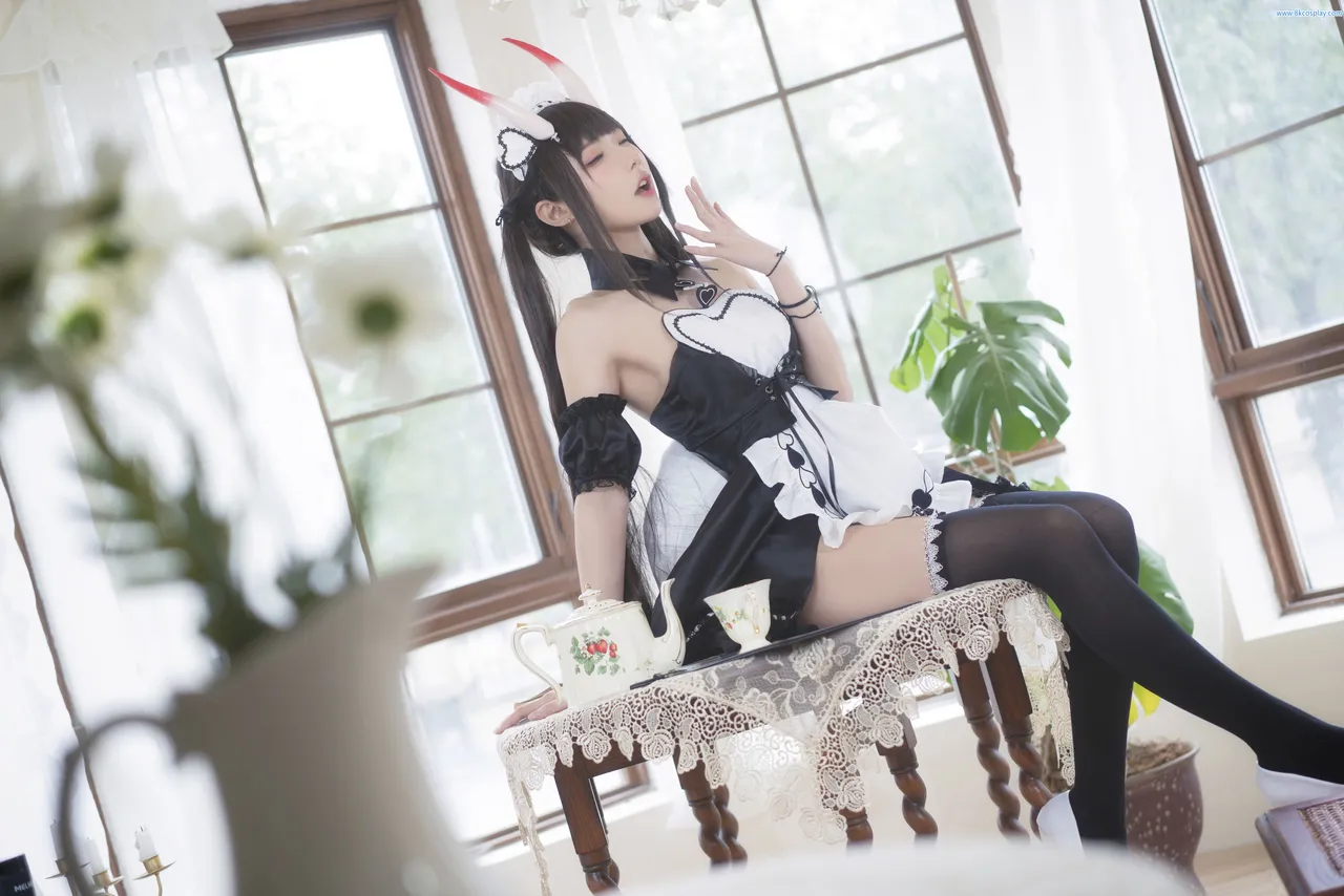 阿包也是兔娘 NO.48 1月舰长 能代女仆 Azur Lane Noshiro Maid-erohere18.webp
