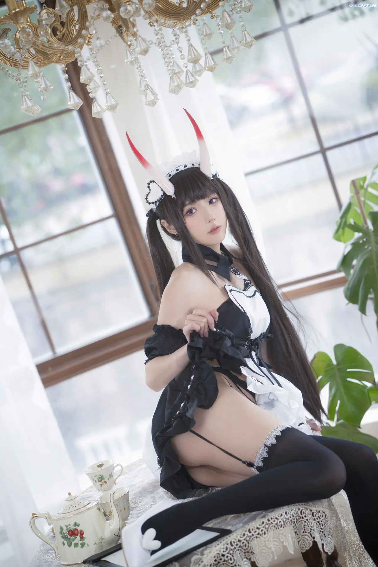 阿包也是兔娘 NO.48 1月舰长 能代女仆 Azur Lane Noshiro Maid-erohere20.webp