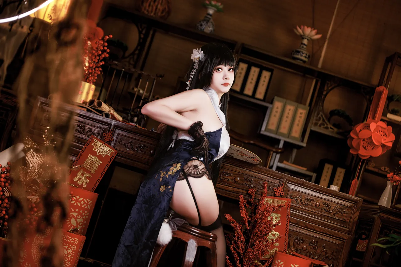 阿雪雪_yuki - 碧蓝航线 吾妻 旗袍-erohere12.webp