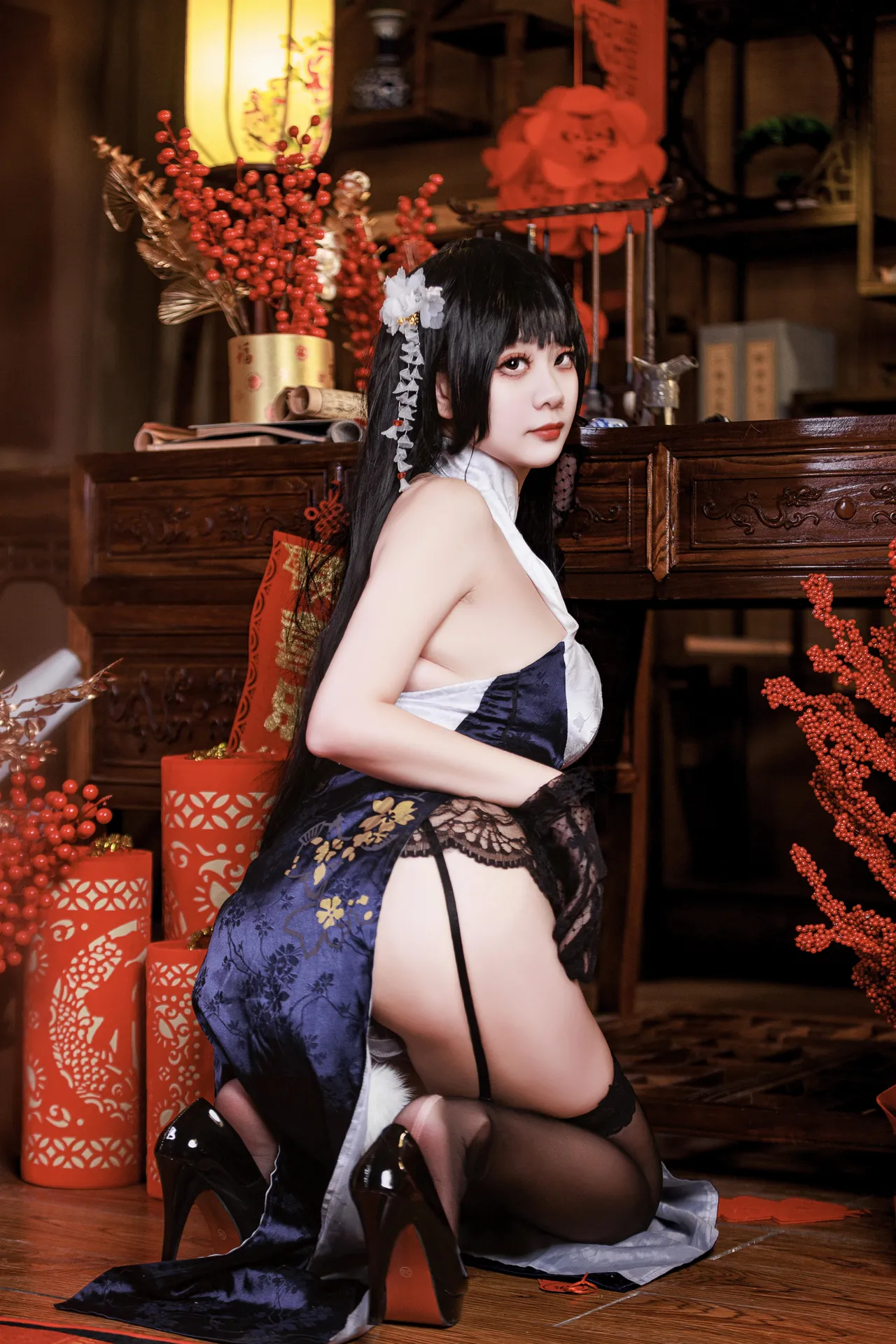 阿雪雪_yuki - 碧蓝航线 吾妻 旗袍-erohere14.webp