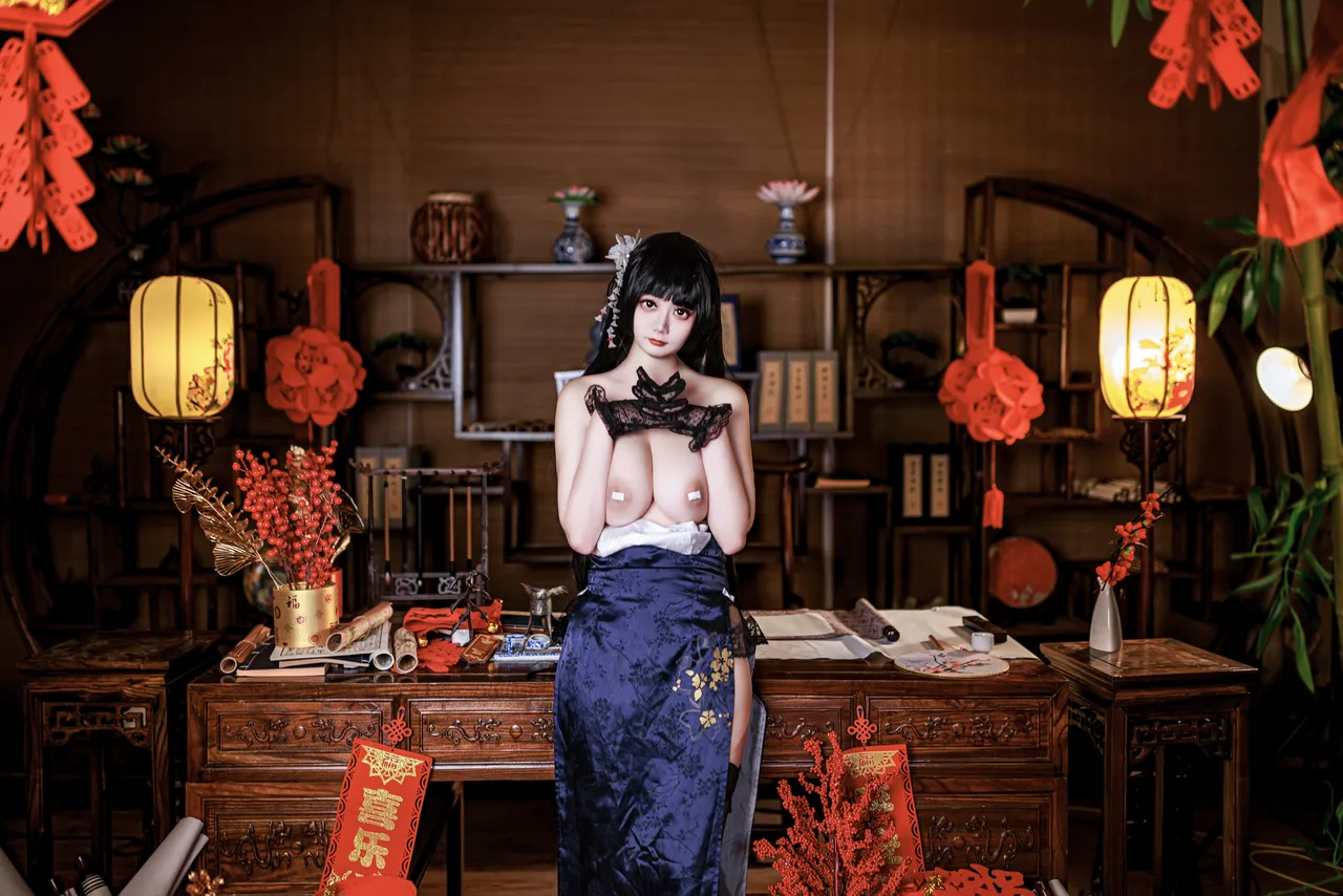 阿雪雪_yuki - 碧蓝航线 吾妻 旗袍-erohere50.webp