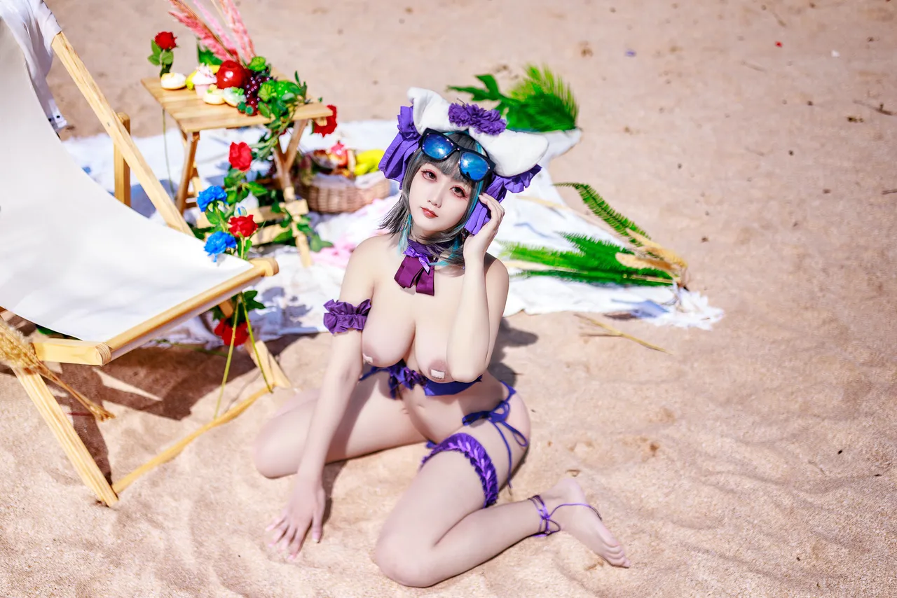 阿雪雪_yuki - 碧蓝航线 柴郡 泳装-erohere13.webp