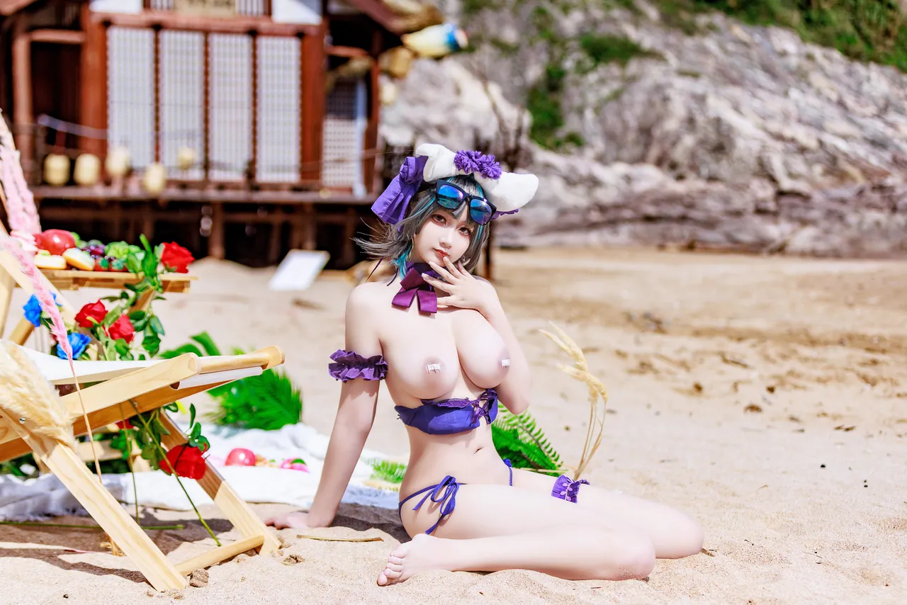 阿雪雪_yuki - 碧蓝航线 柴郡 泳装-erohere17.webp