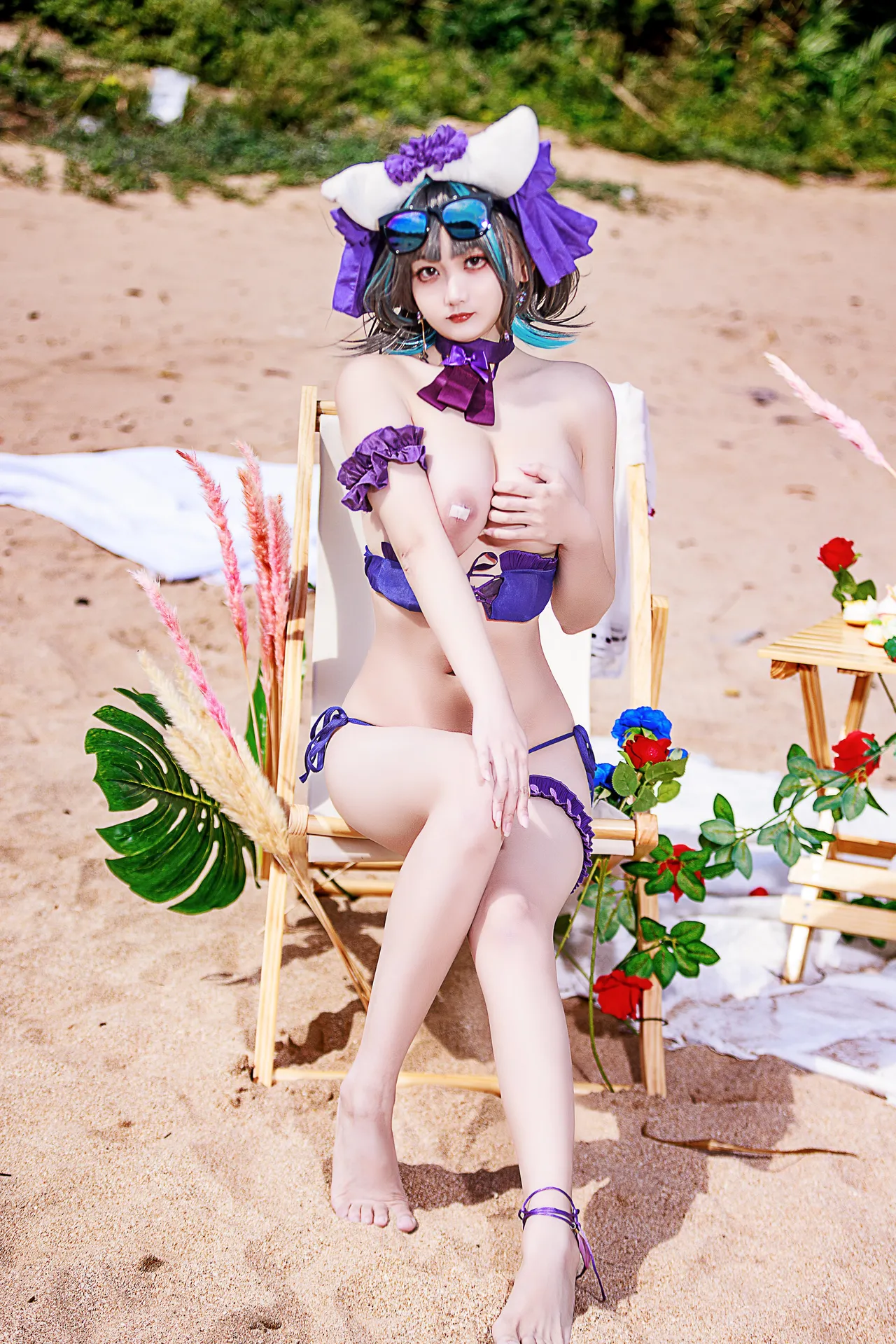 阿雪雪_yuki - 碧蓝航线 柴郡 泳装-erohere4.webp