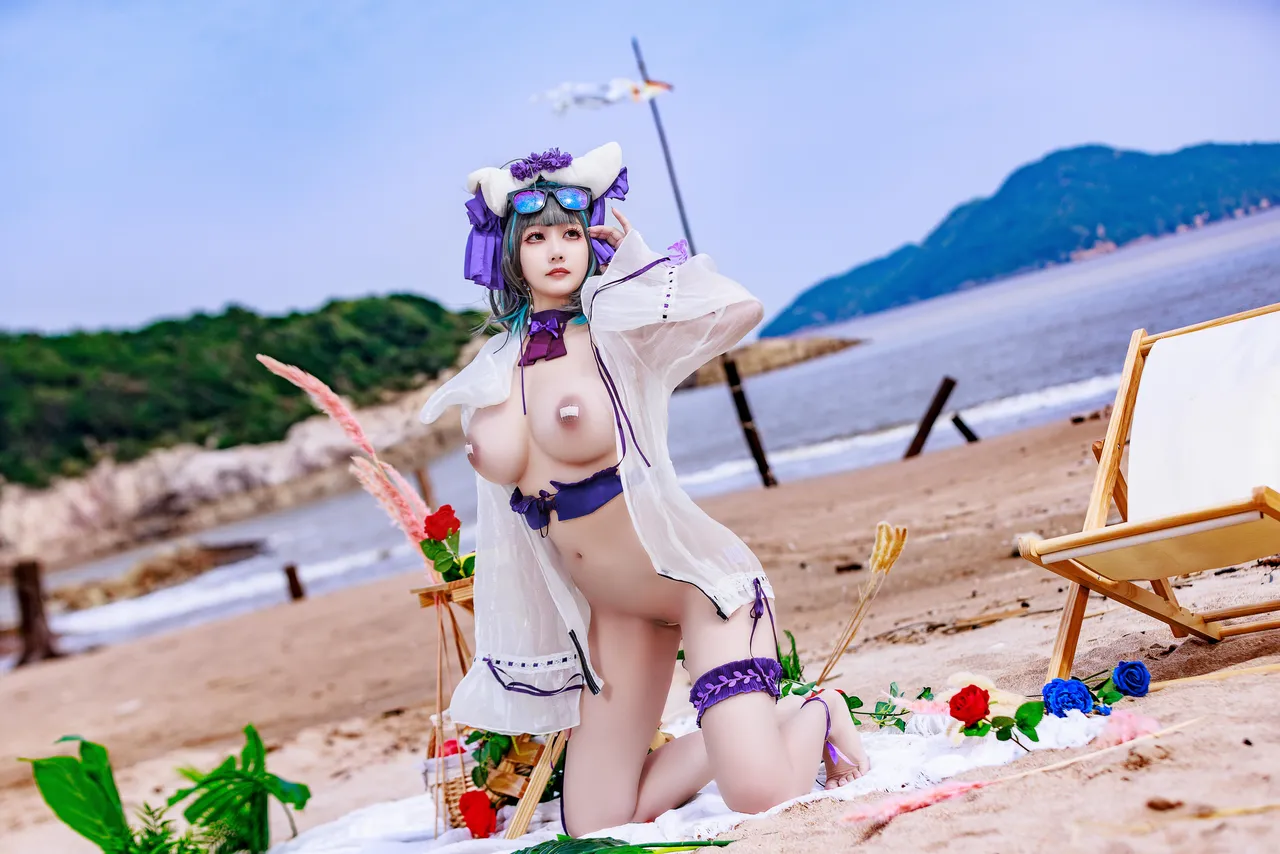 阿雪雪_yuki - 碧蓝航线 柴郡 泳装-erohere49.webp