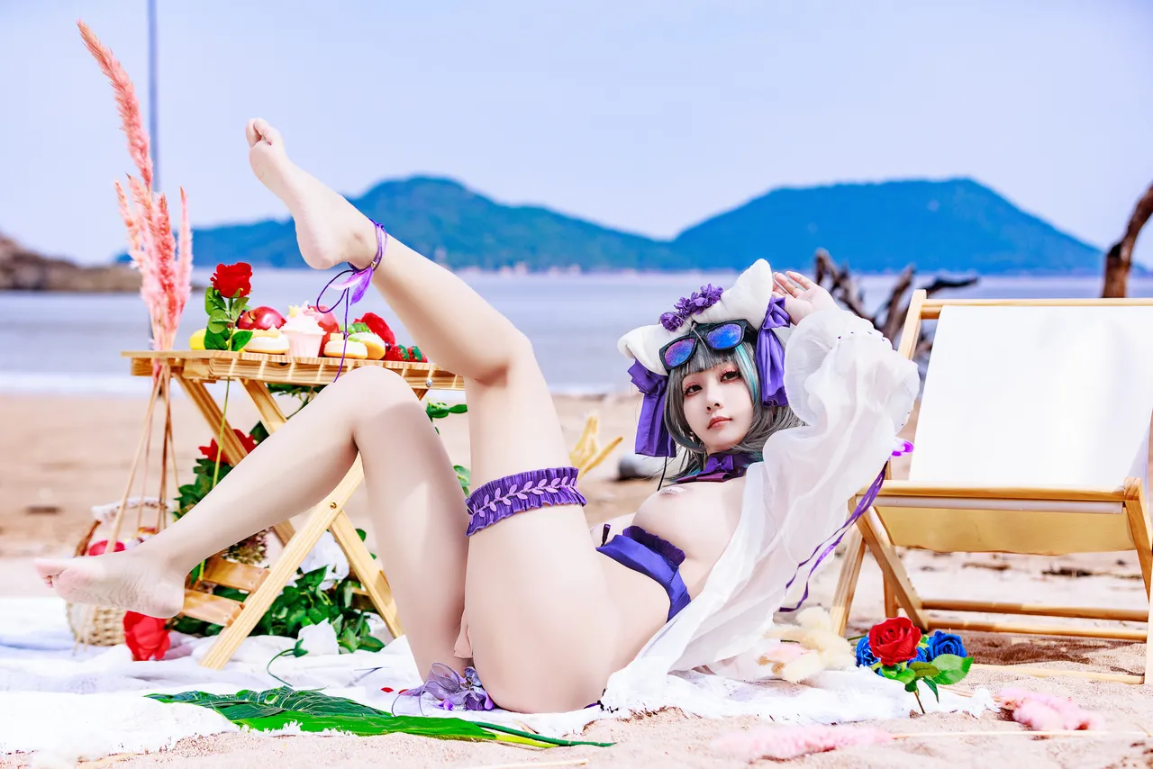 阿雪雪_yuki - 碧蓝航线 柴郡 泳装-erohere53.webp