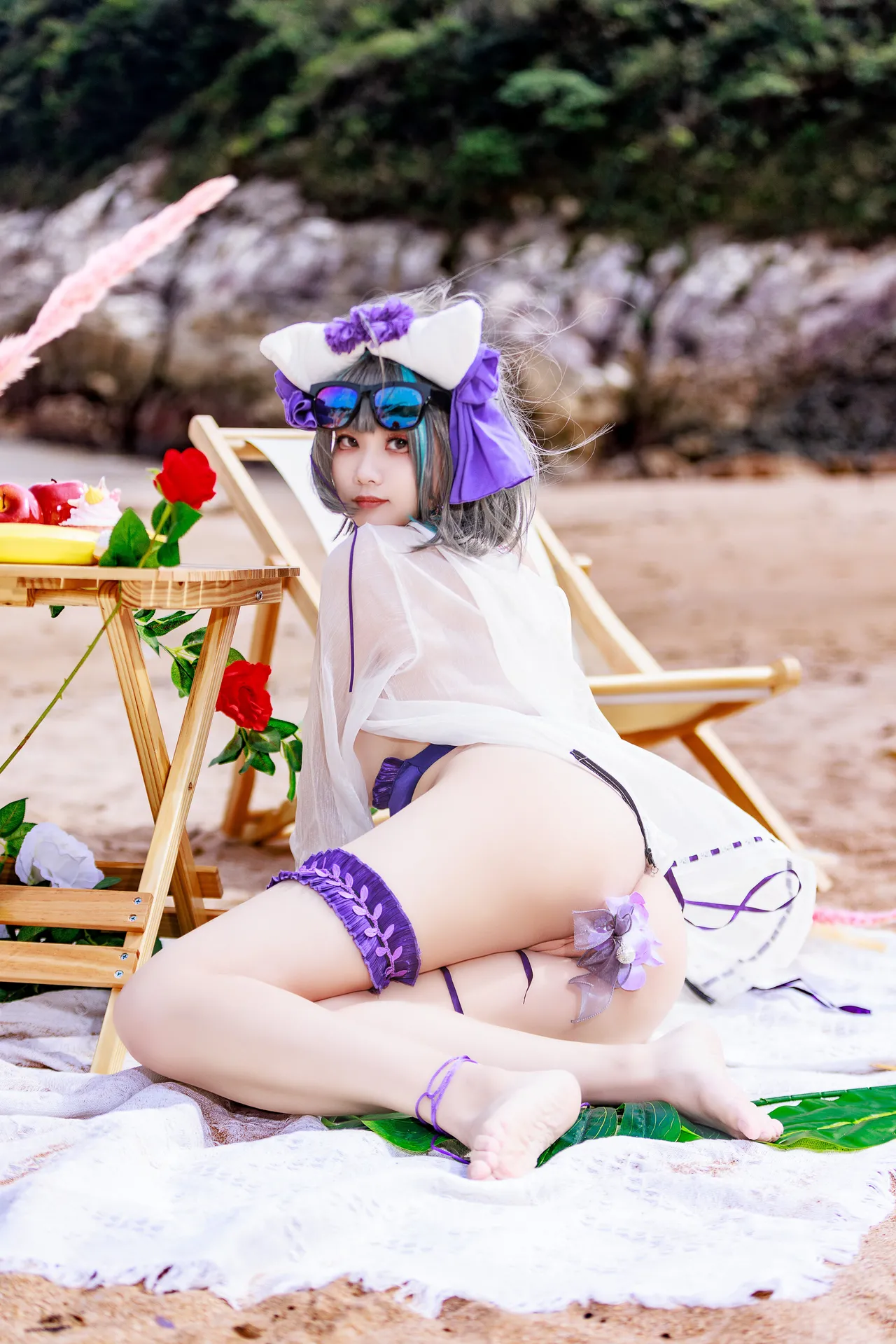 阿雪雪_yuki - 碧蓝航线 柴郡 泳装-erohere57.webp
