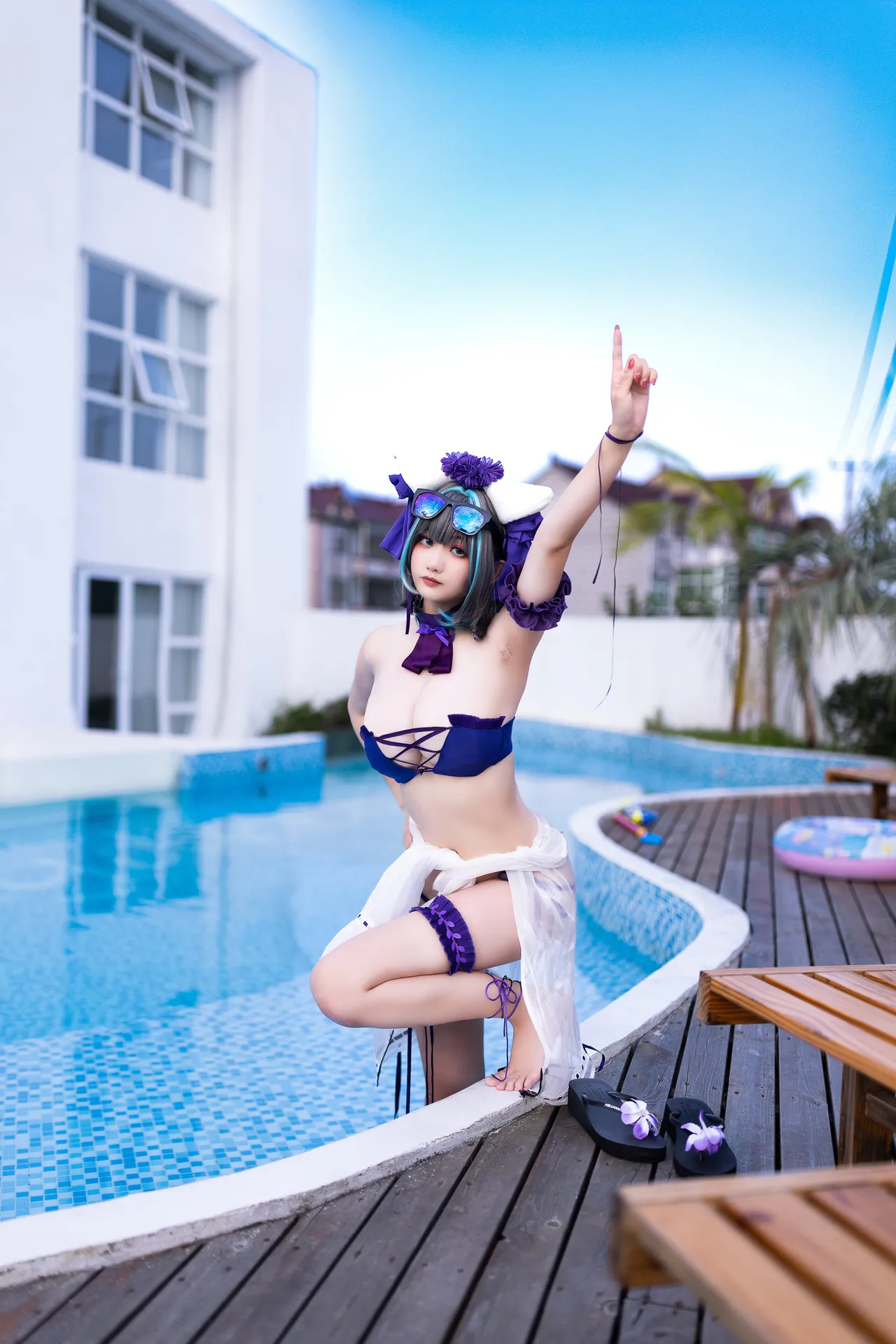 阿雪雪_yuki - 碧蓝航线 柴郡 泳装-erohere70.webp