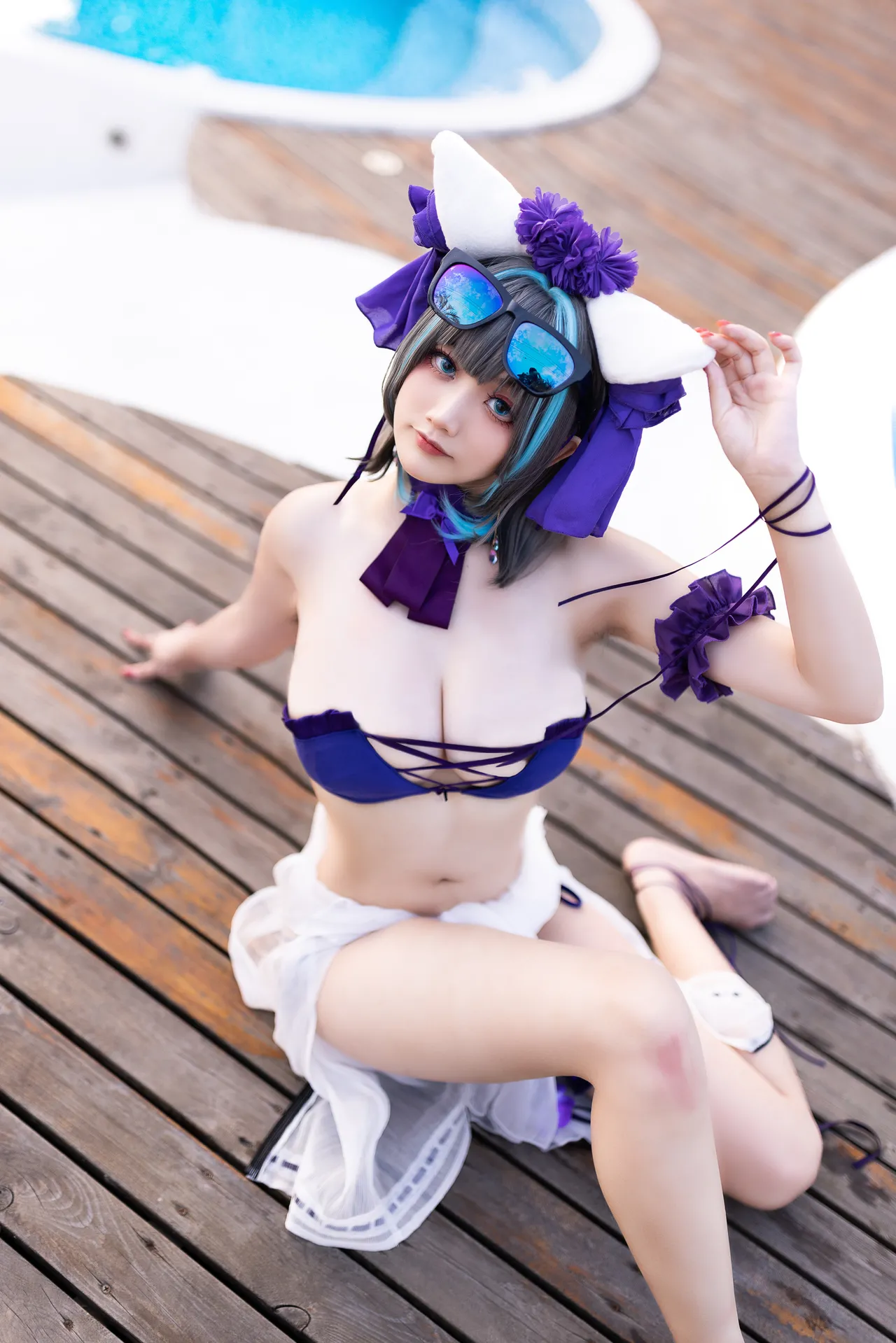 阿雪雪_yuki - 碧蓝航线 柴郡 泳装-erohere86.webp
