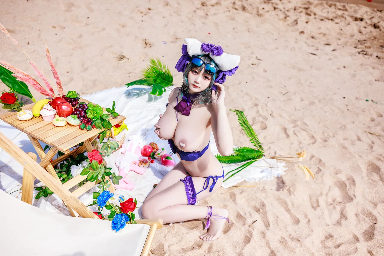 阿雪雪_yuki - 碧蓝航线 柴郡 泳装-erohere9.webp