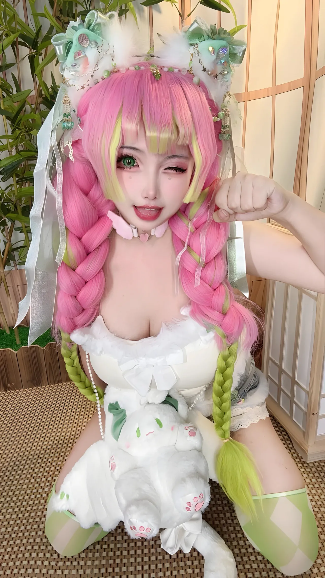 香草奶喵 - 鬼灭之刃 甘露寺蜜璃 女仆-erohere200.webp
